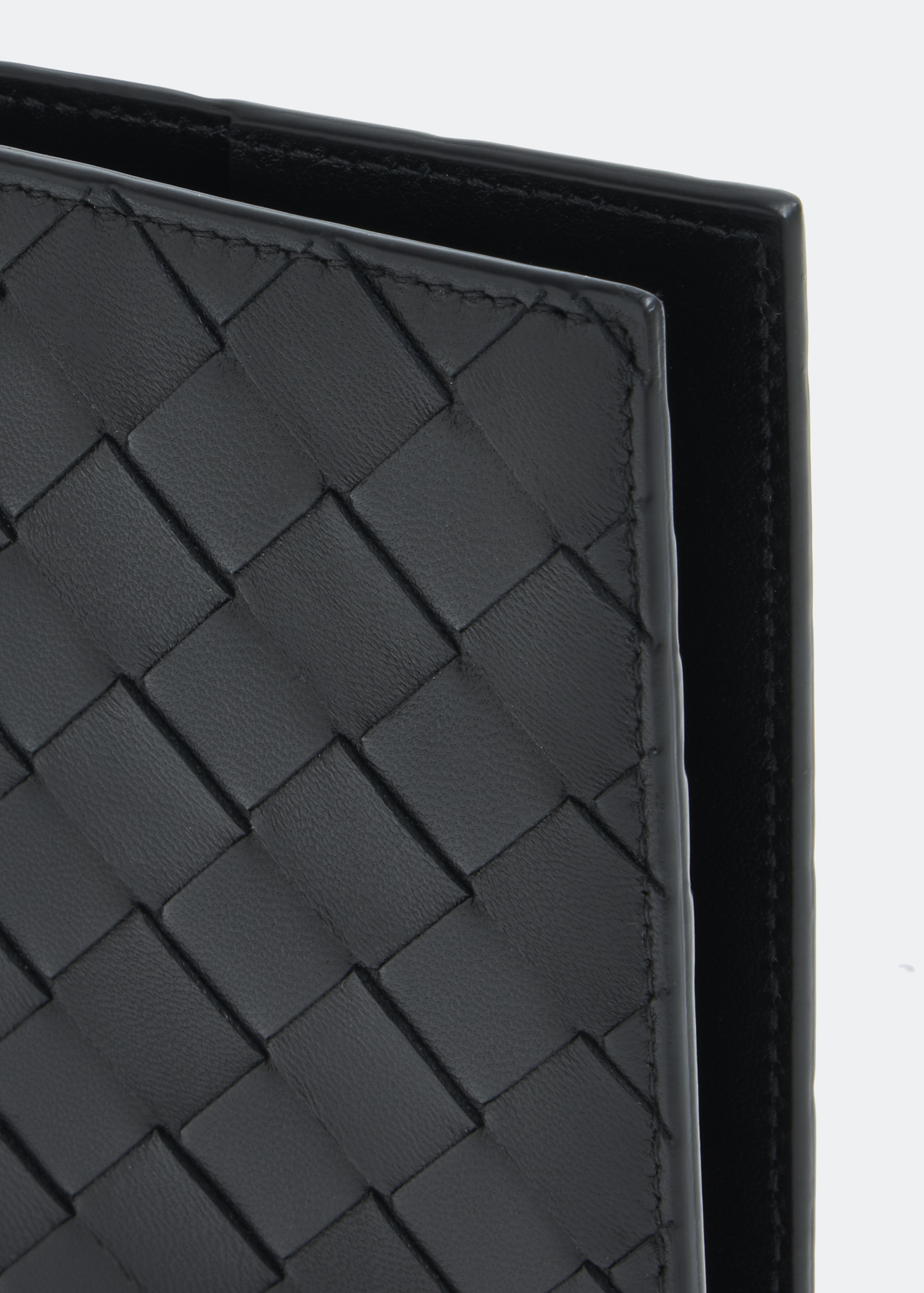 

Intrecciato passport case, Black