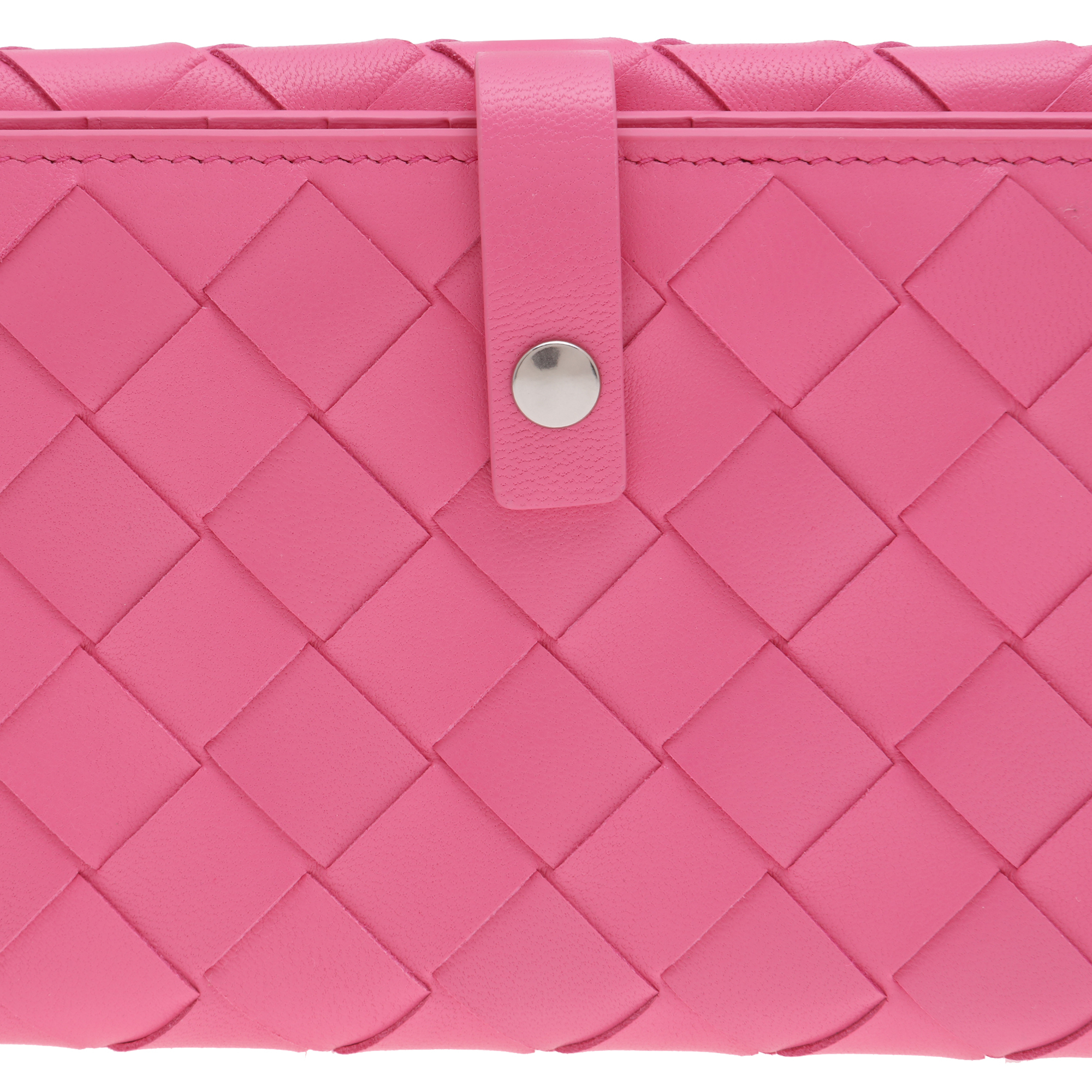 

Intrecciato French wallet, Pink