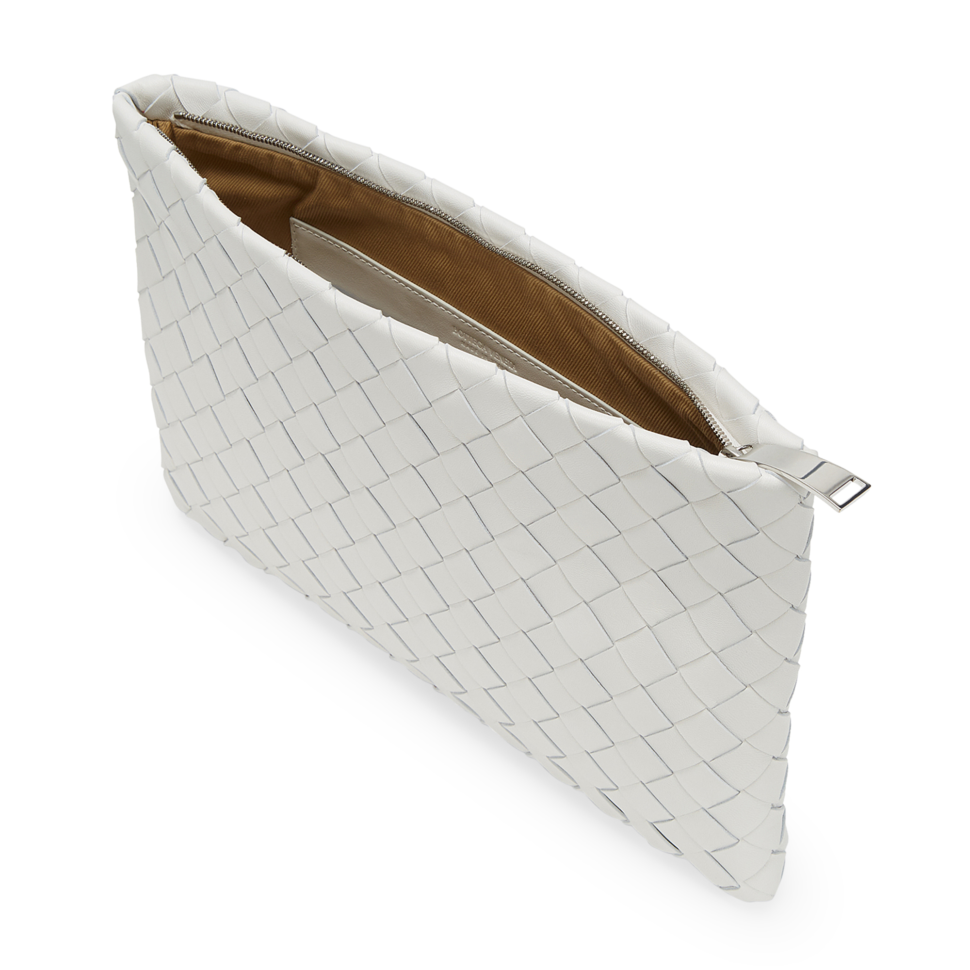 

Intrecciato pouch, White