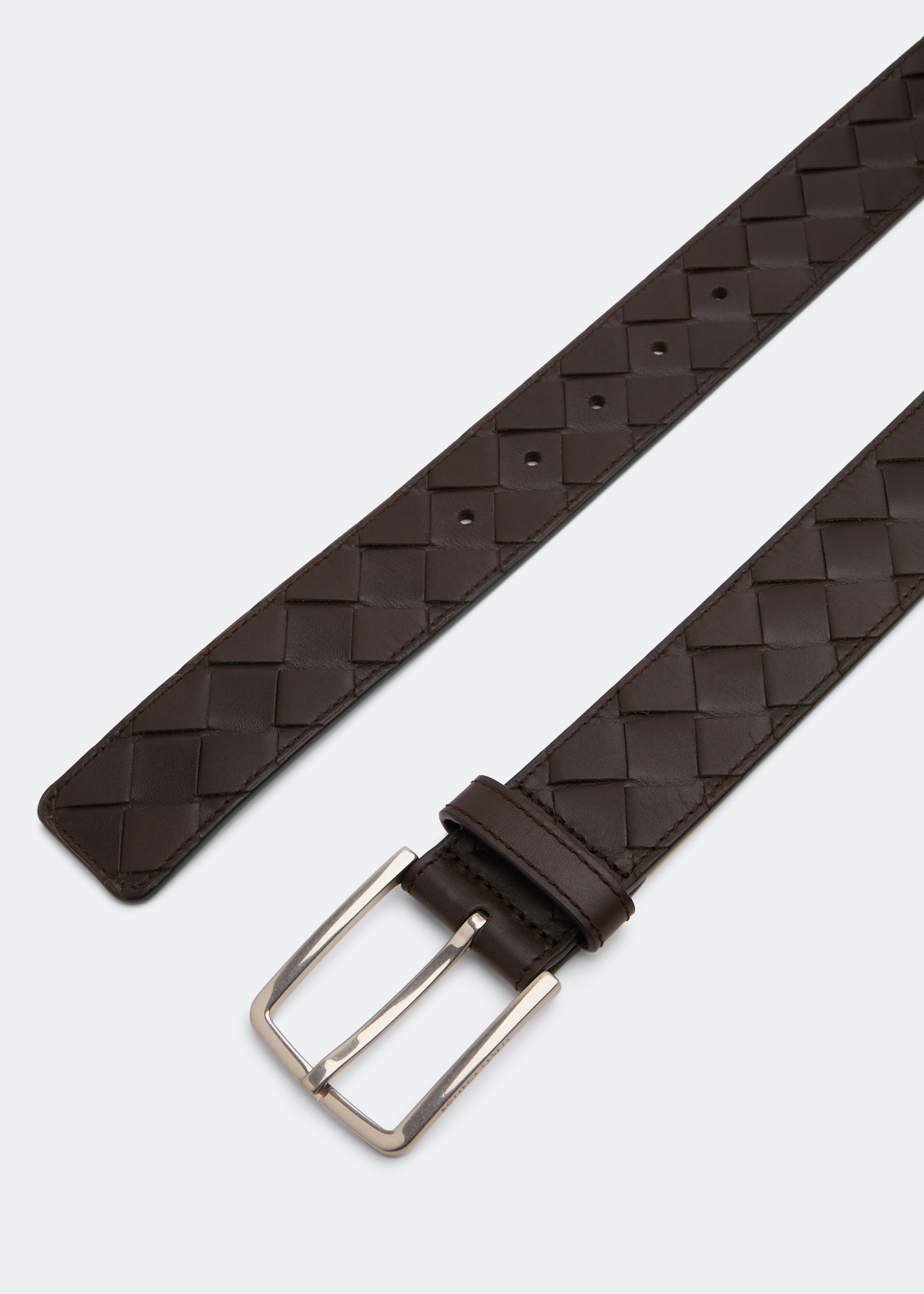 

Intrecciato leather belt, Brown