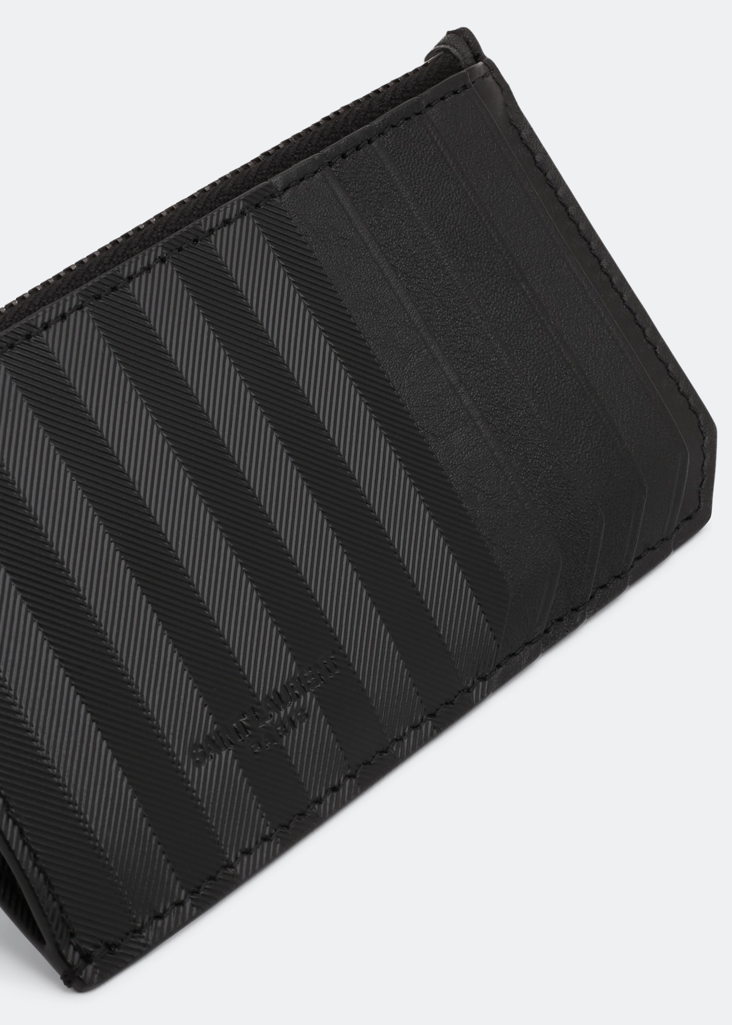 

Fragments zipped card case, Black