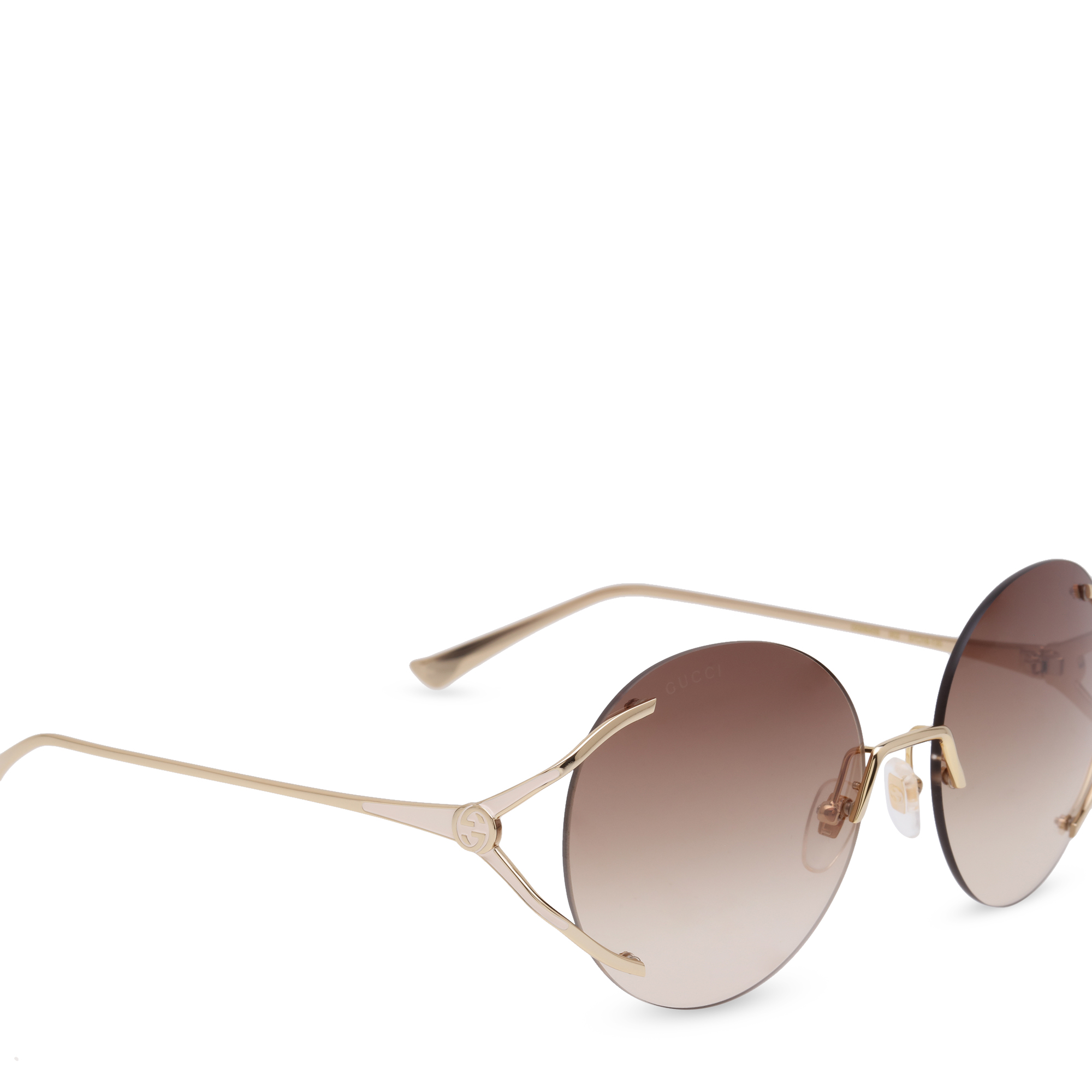 

Round-frame sunglasses, Gold