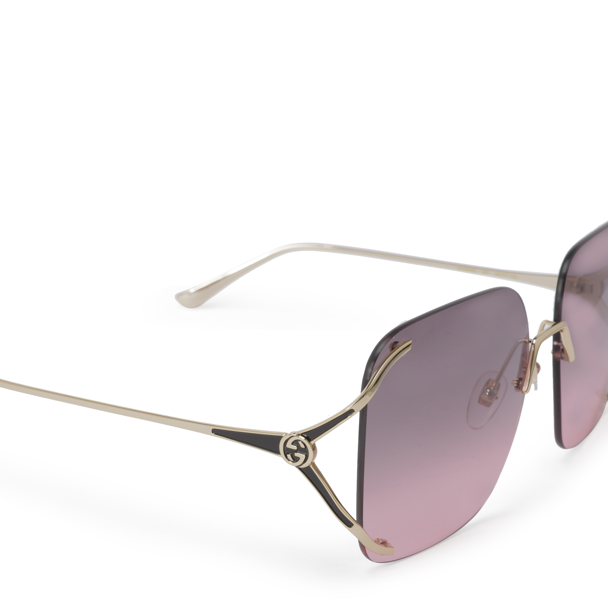 

Square metal sunglasses, Pink