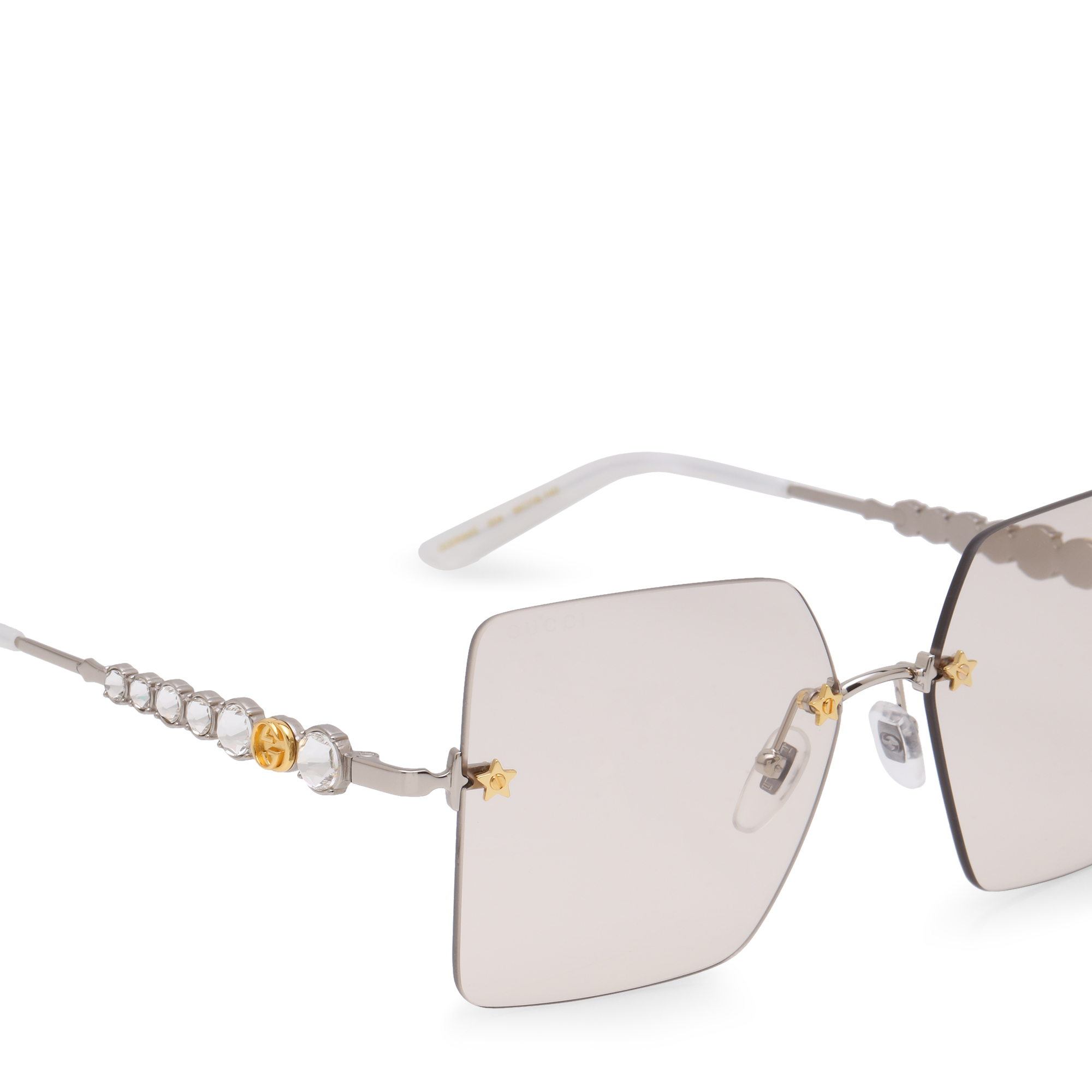 

Square metal sunglasses, Silver