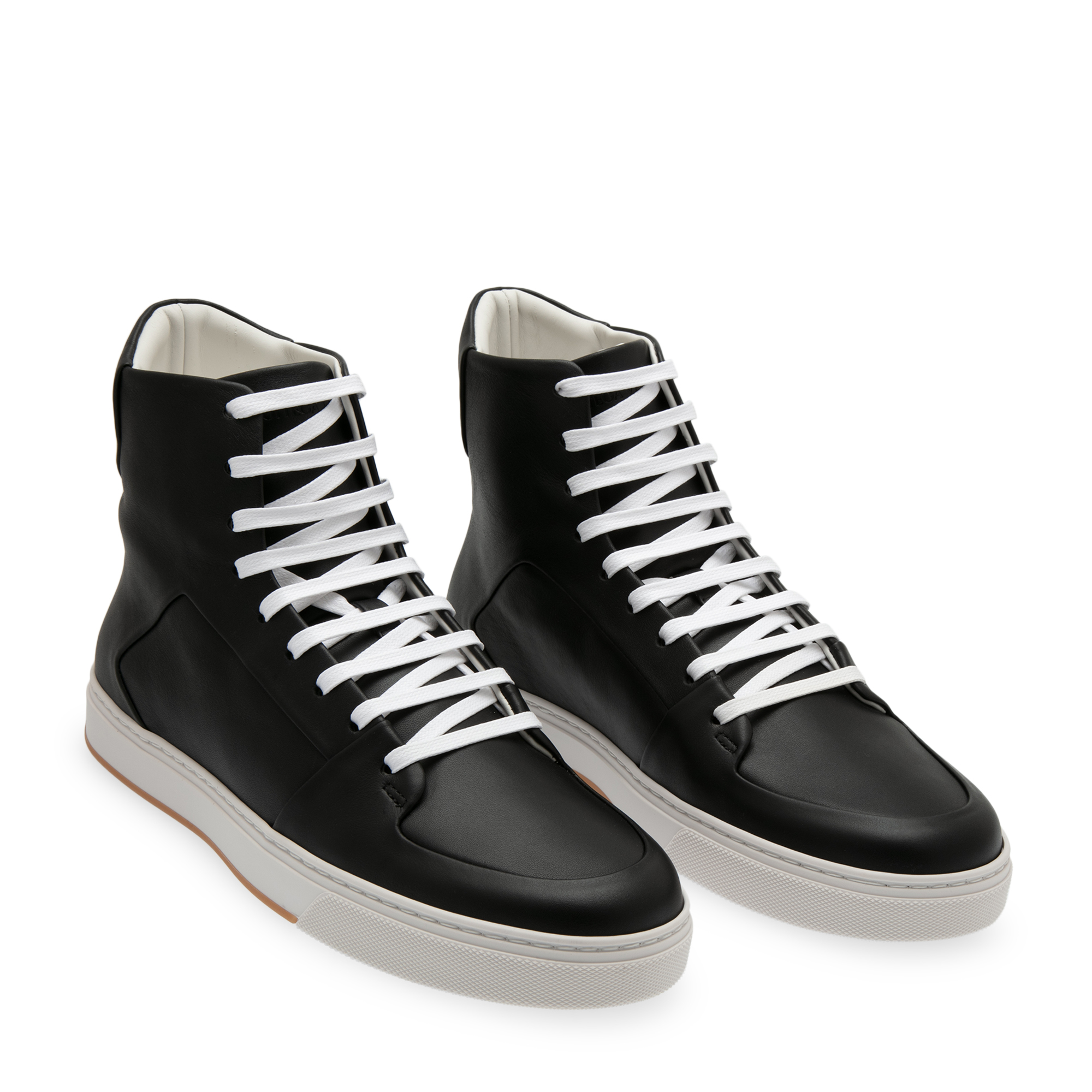 

Leather high-top sneakers, Black