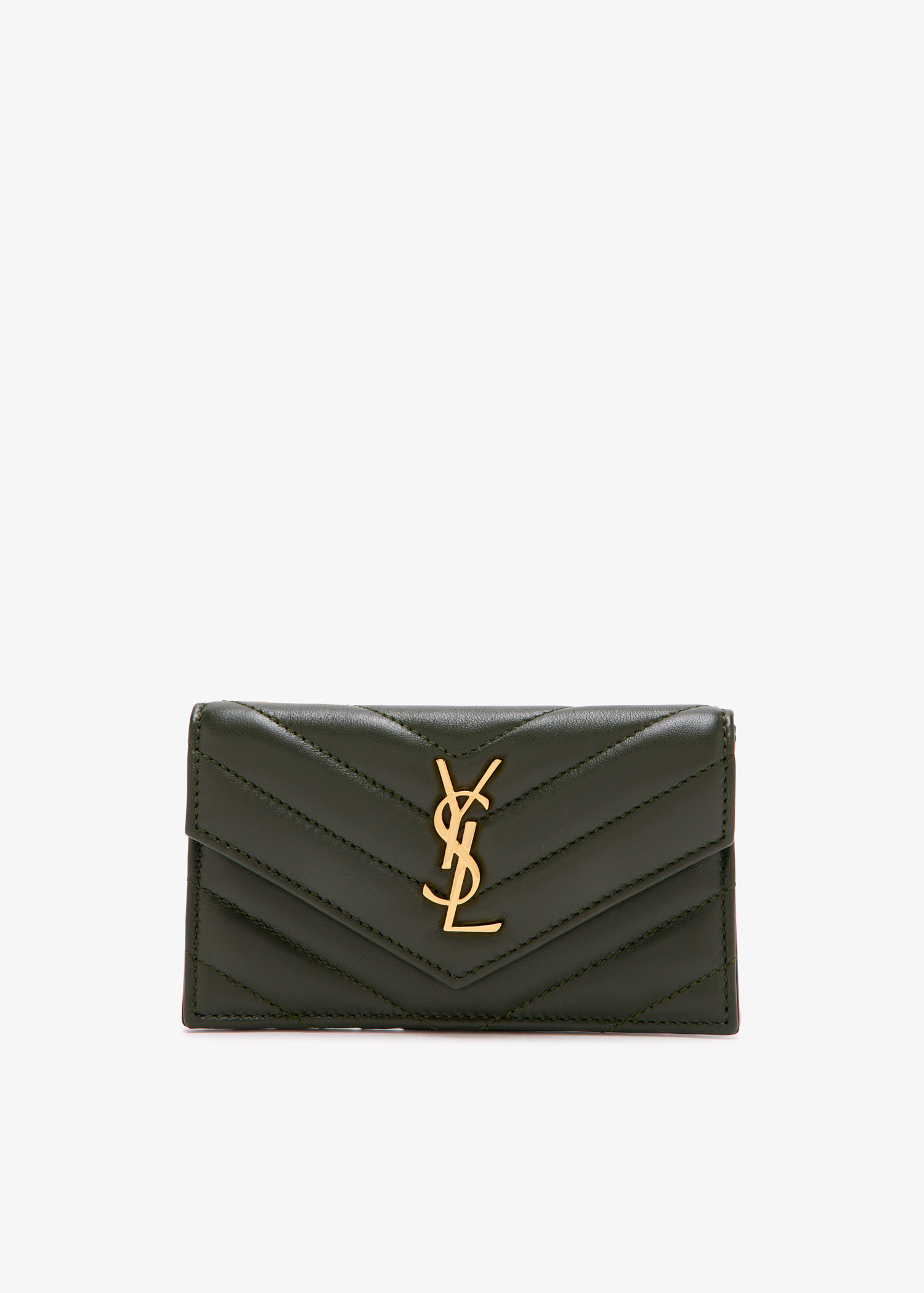 

Cassandre Fragments flap card case, Green