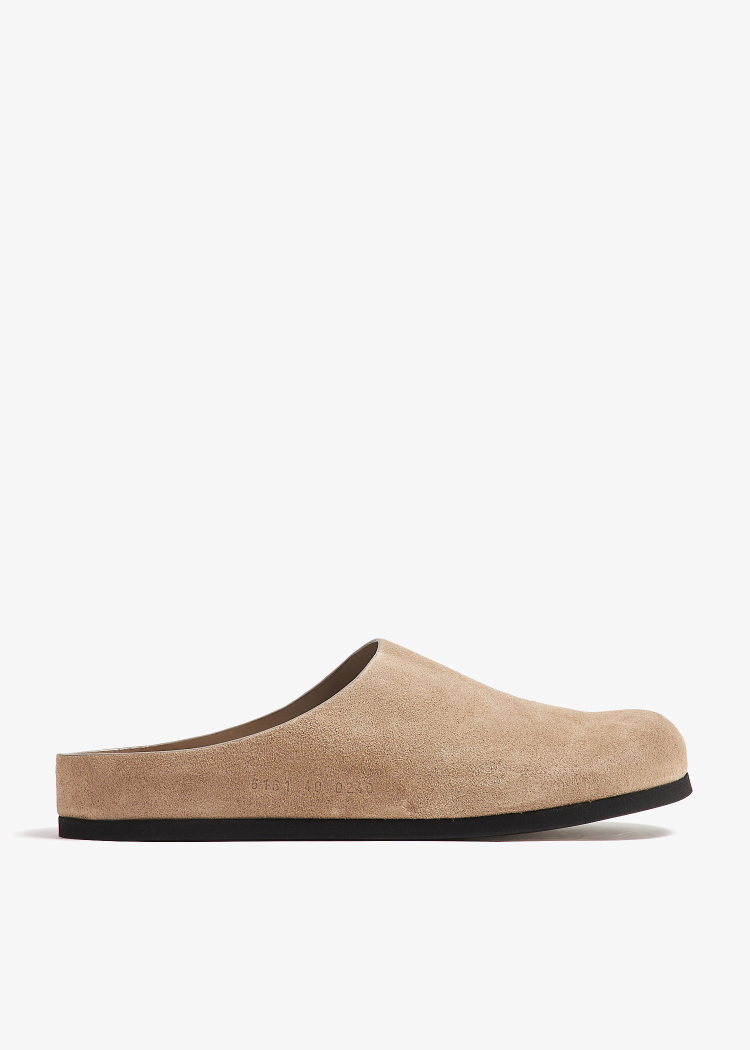 

Suede clogs, Taupe
