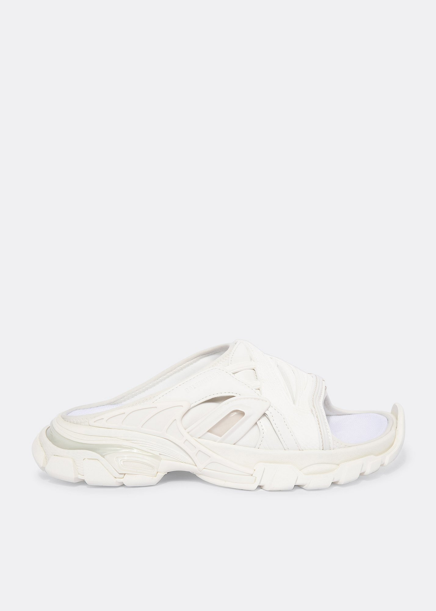 

Track slide sandals, White