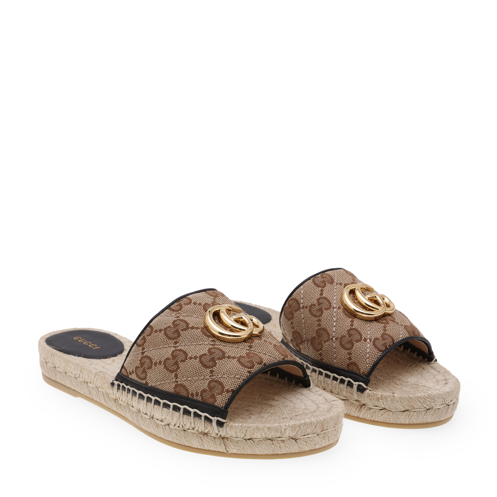 

GG canvas espadrille sandals, Beige