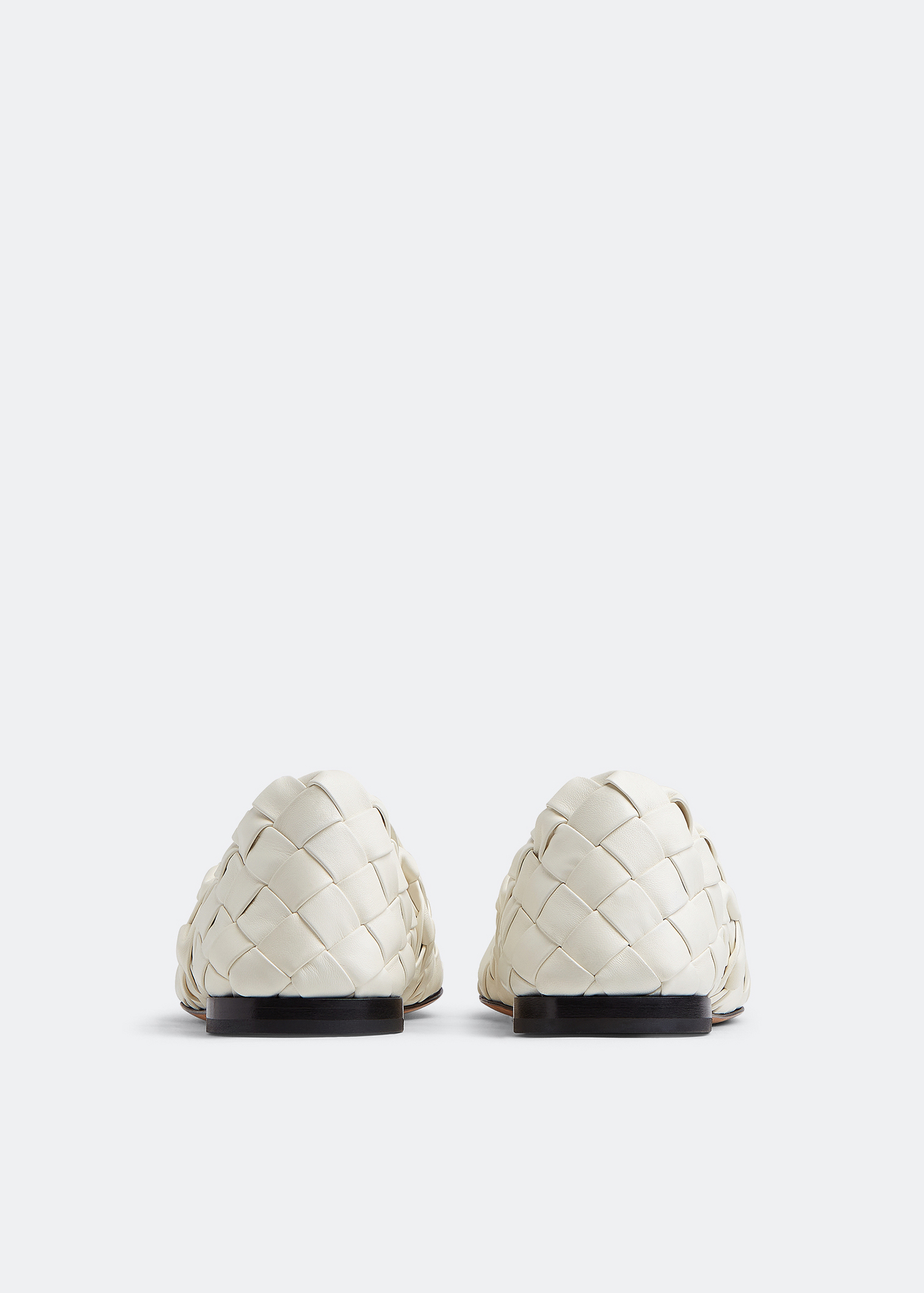 

Intreccio leather slippers, White