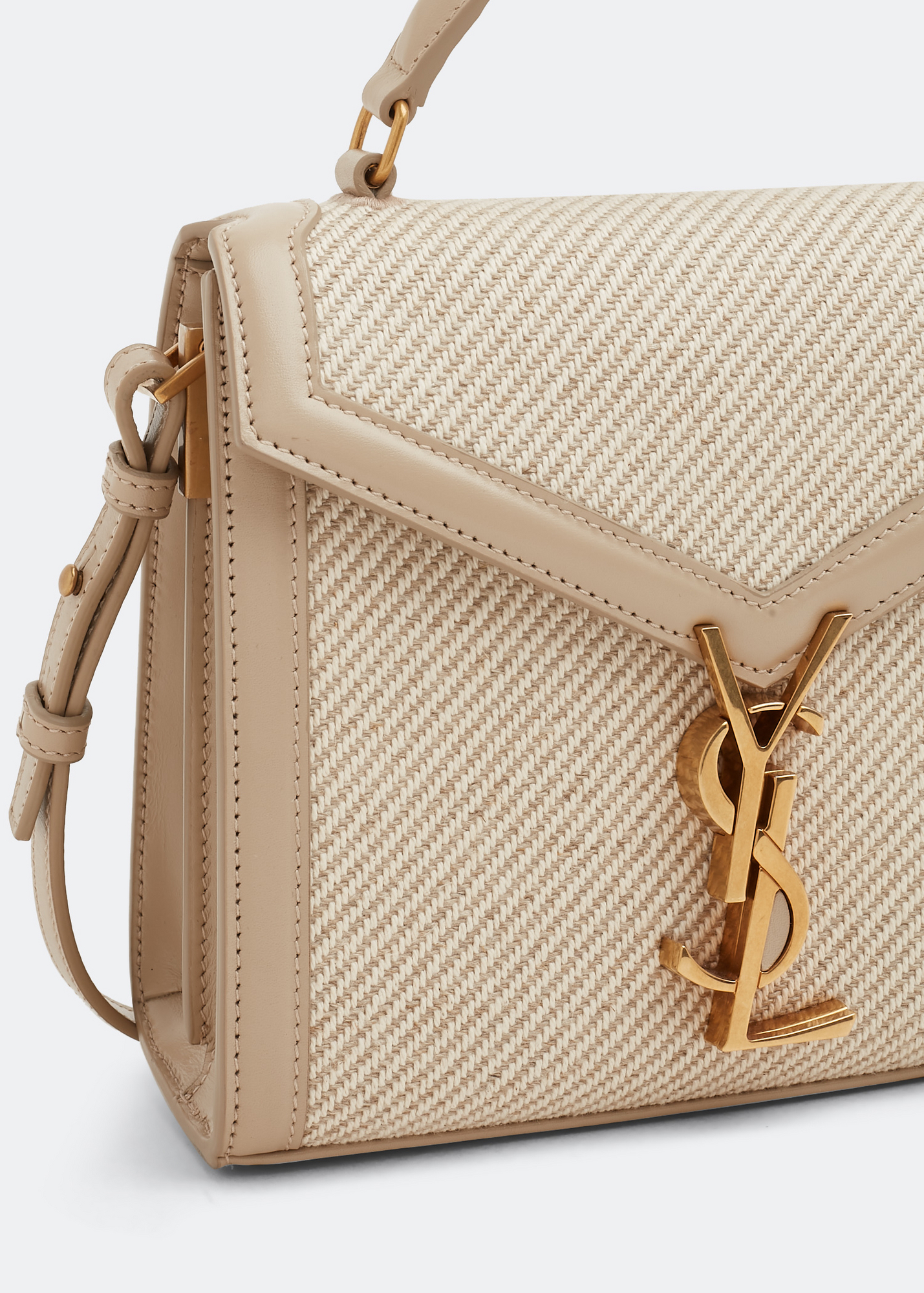 

Mini Cassandra top handle bag, Beige