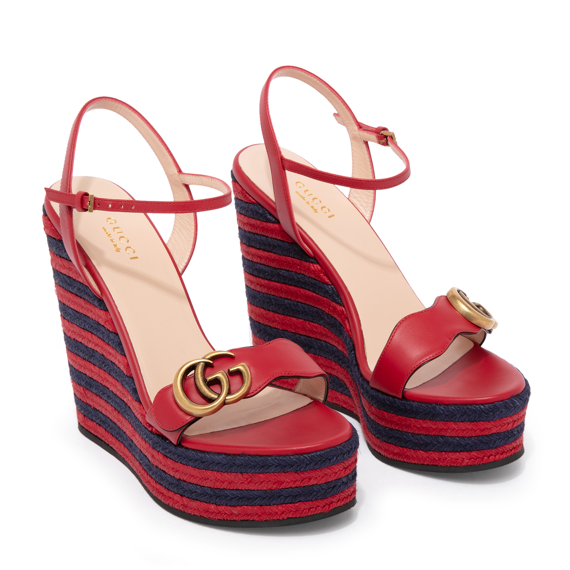 

GG wedge espadrilles, Red