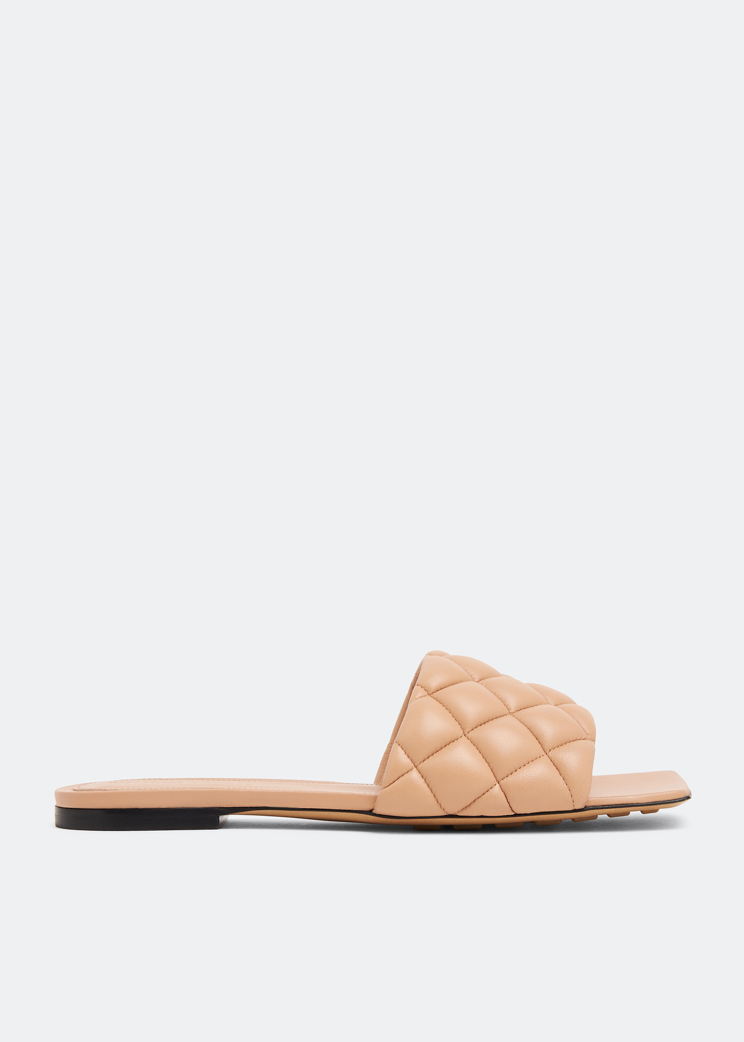 

Padded flat sandals, Beige