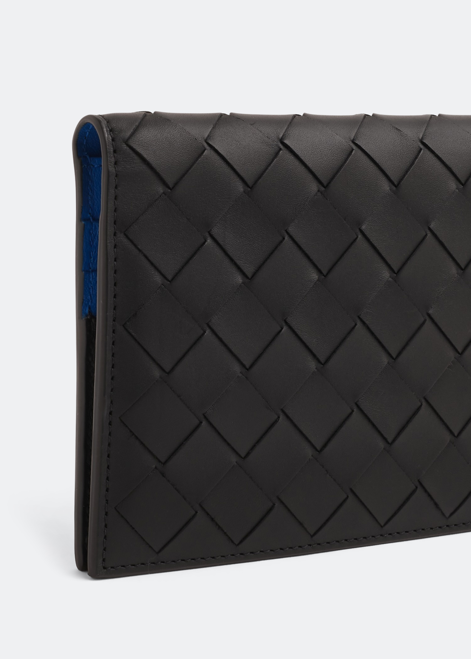 

Intrecciato leather wallet, Black