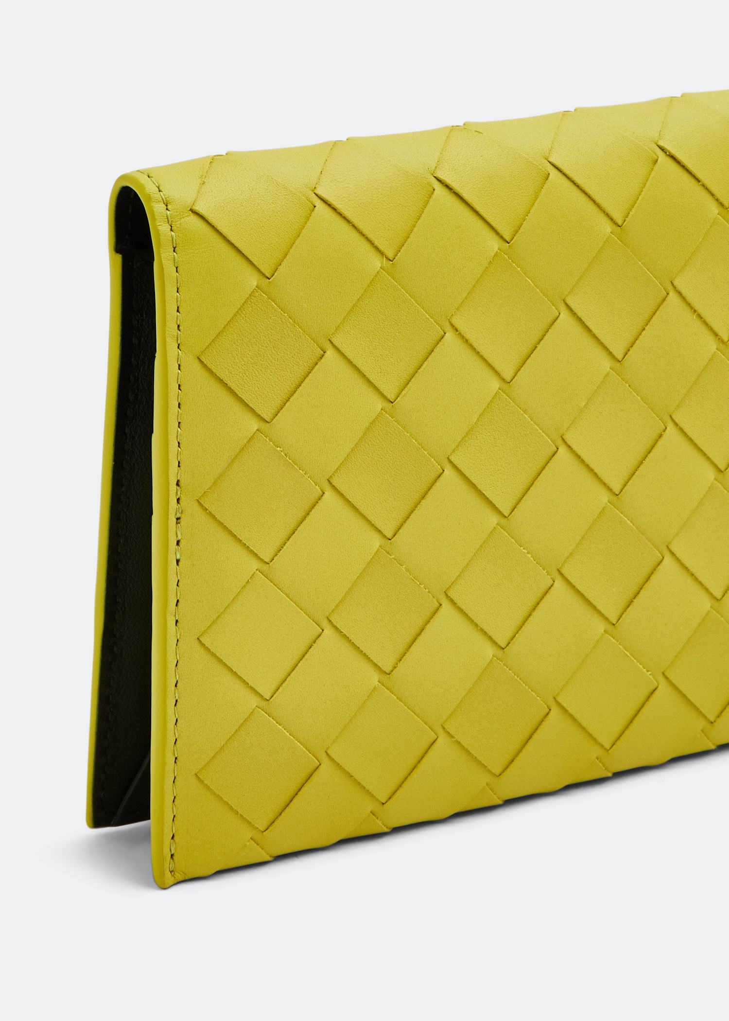 

Intrecciato leather wallet, Yellow
