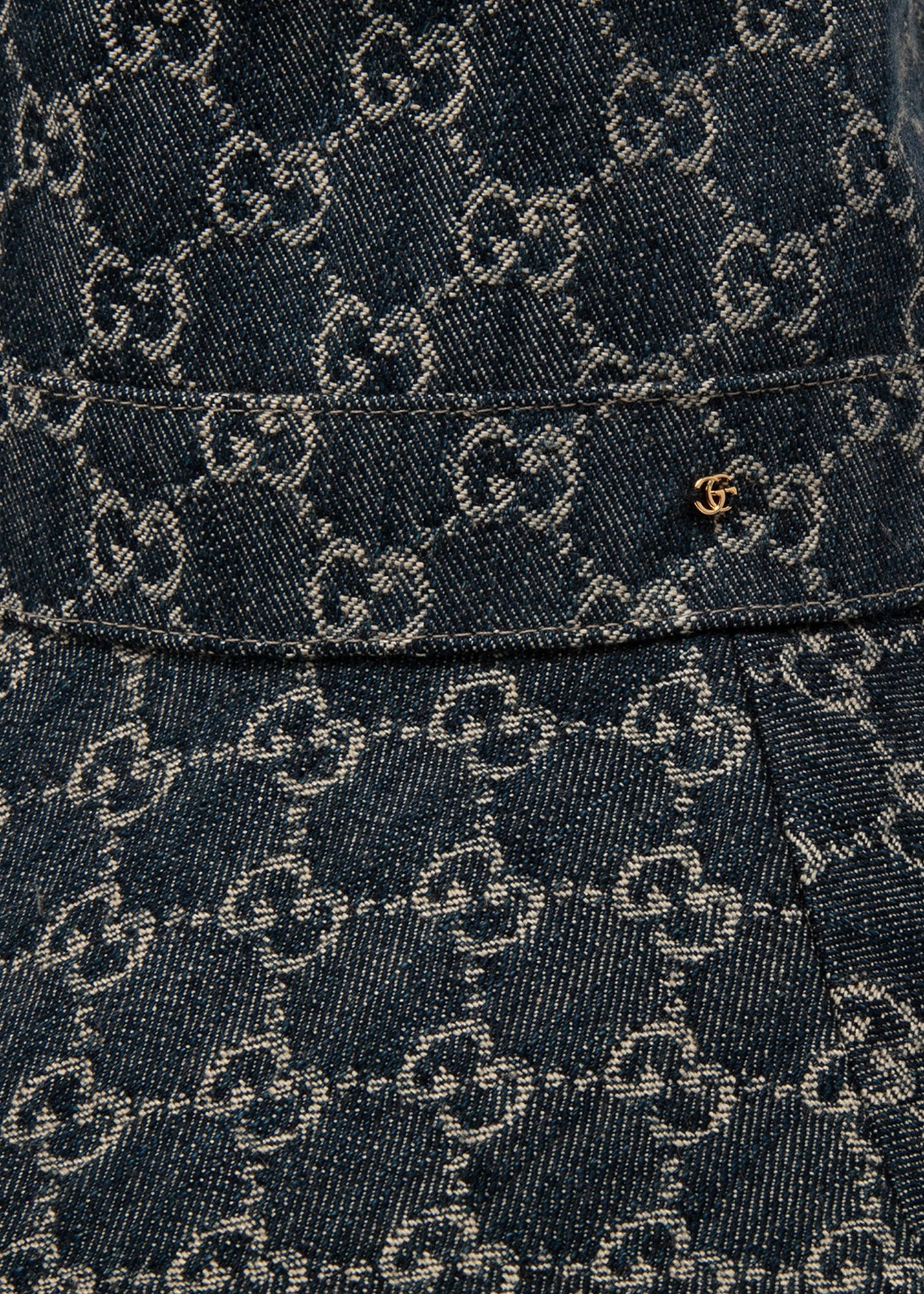 

GG denim wide brim hat, Blue