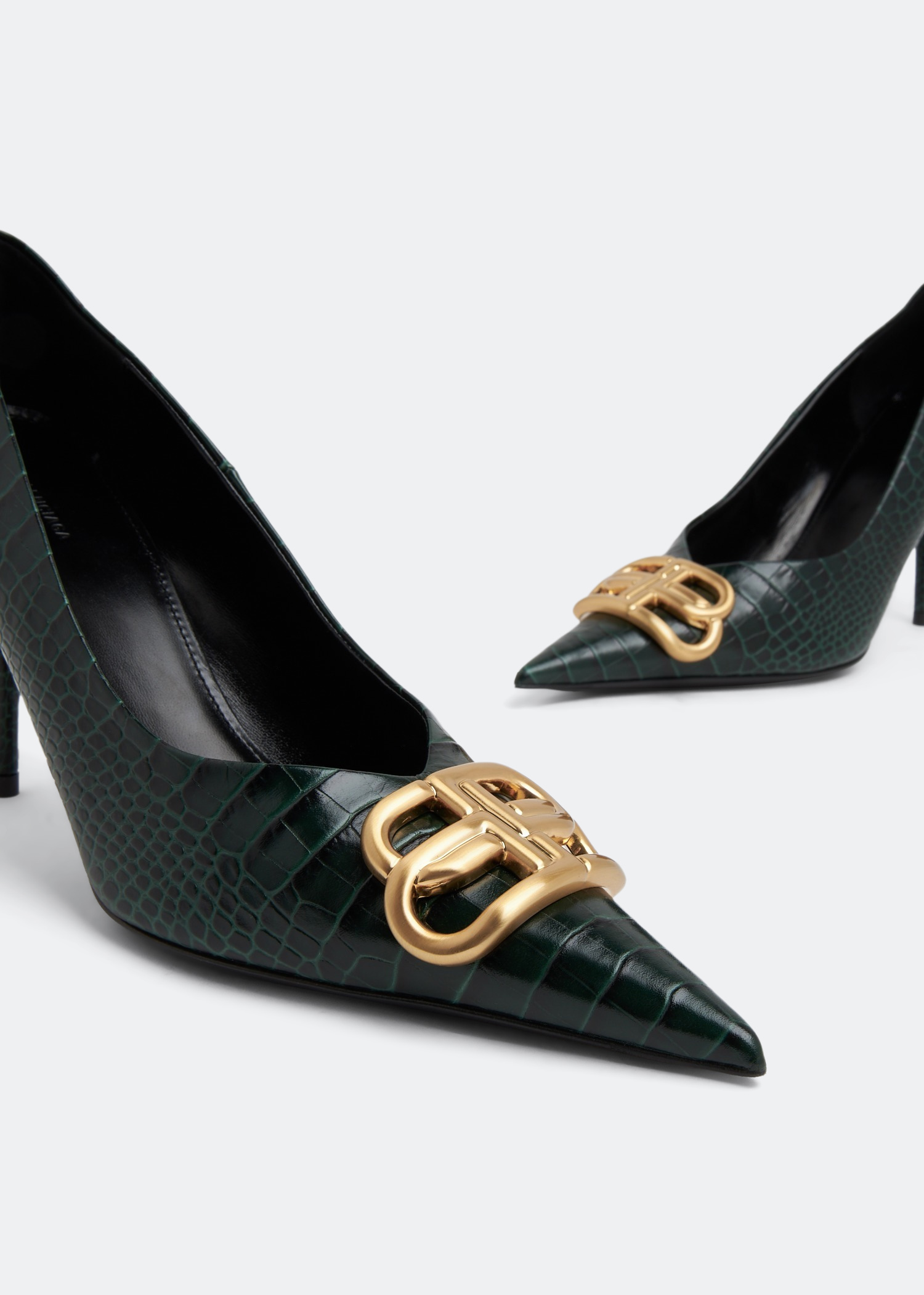 

Square Knife BB pumps, Green
