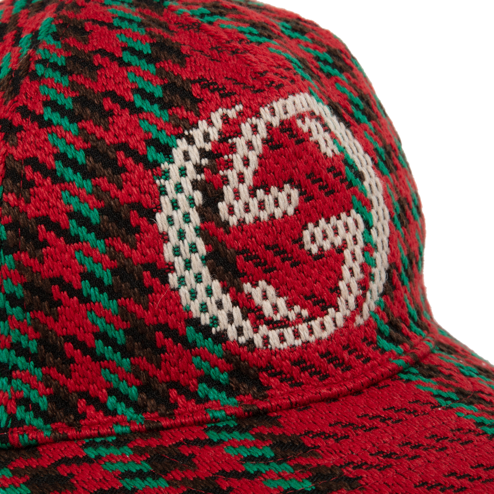 

Houndstooth baseball hat, Red