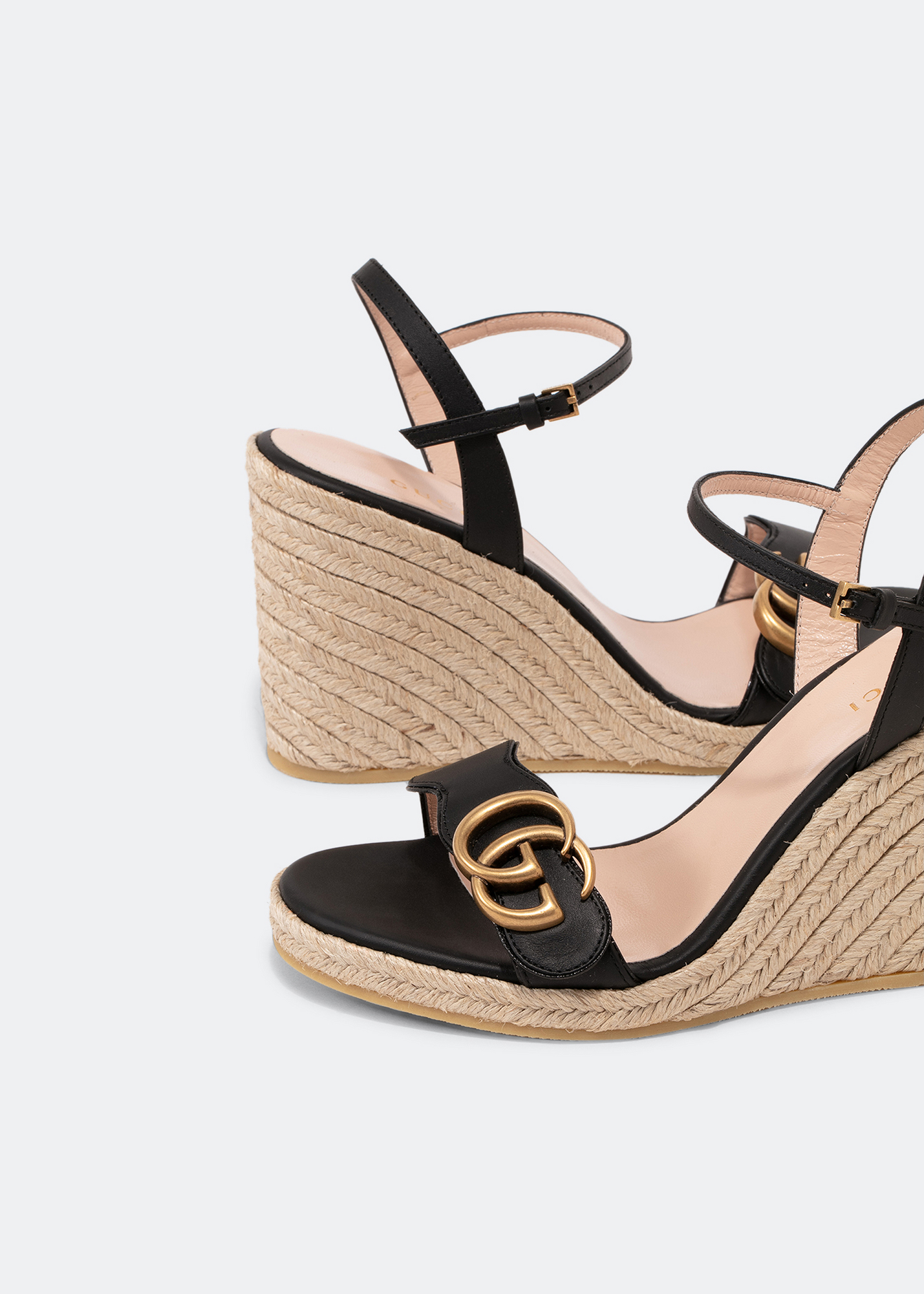 

GG wedge espadrilles, Black