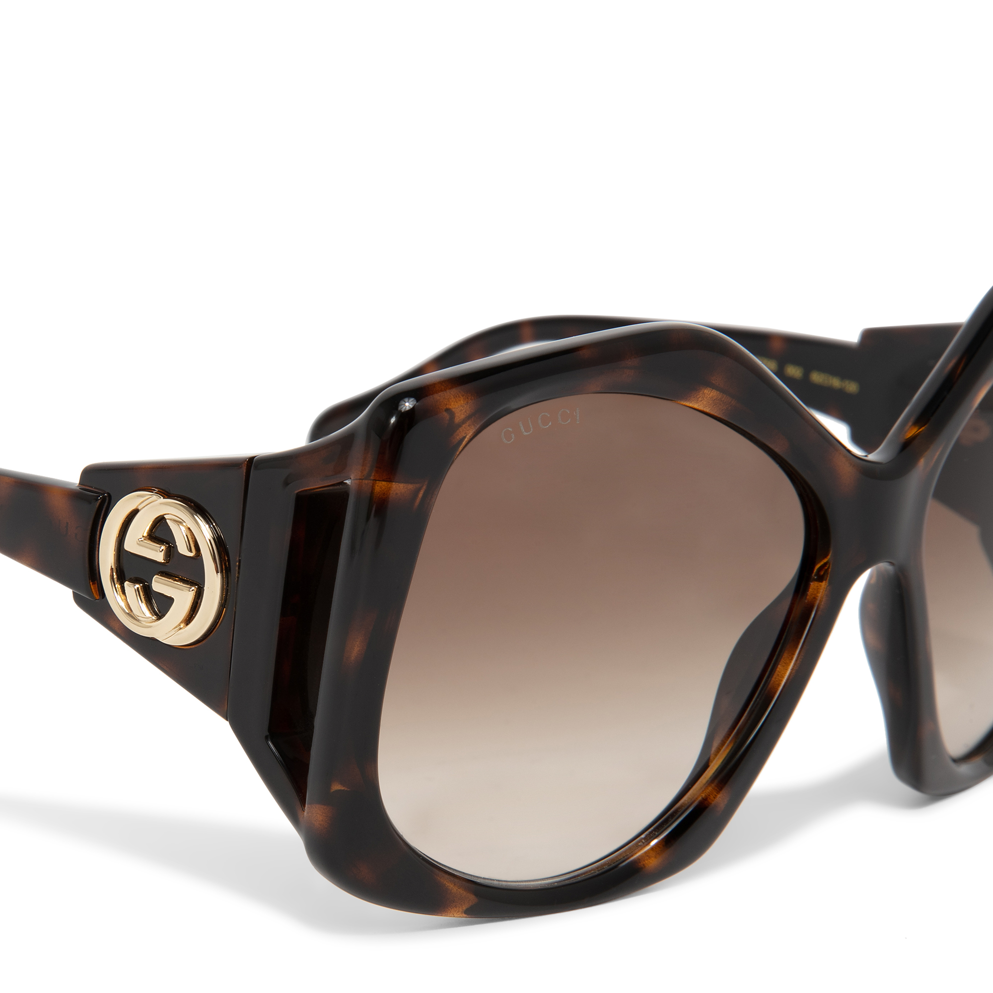 

Round-frame sunglasses, Brown
