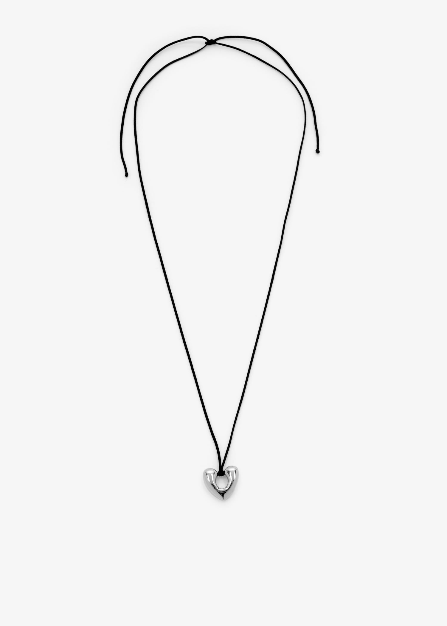 

Small Open Heart pendant necklace, Silver