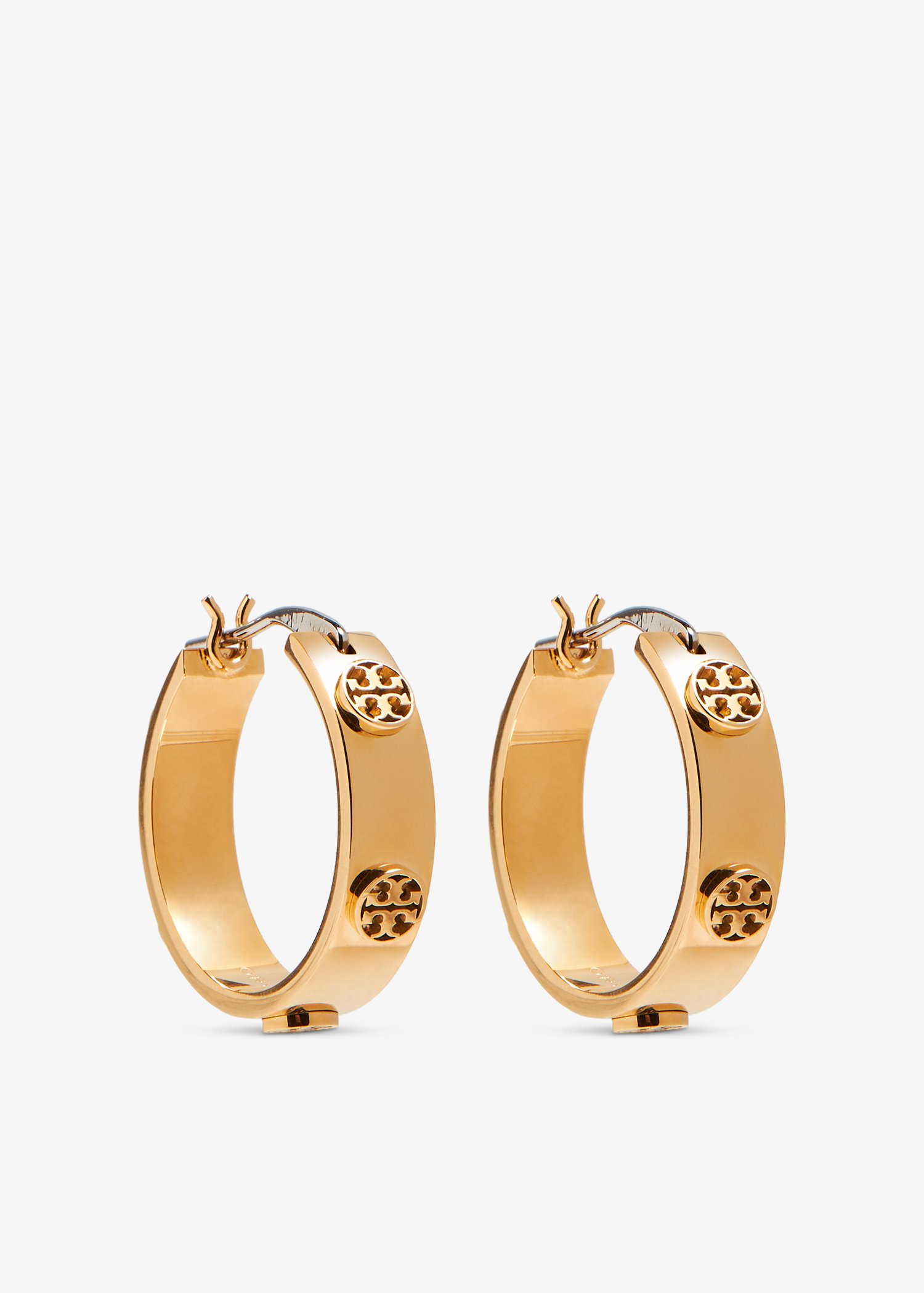 

Miller stud huggie earrings, Gold