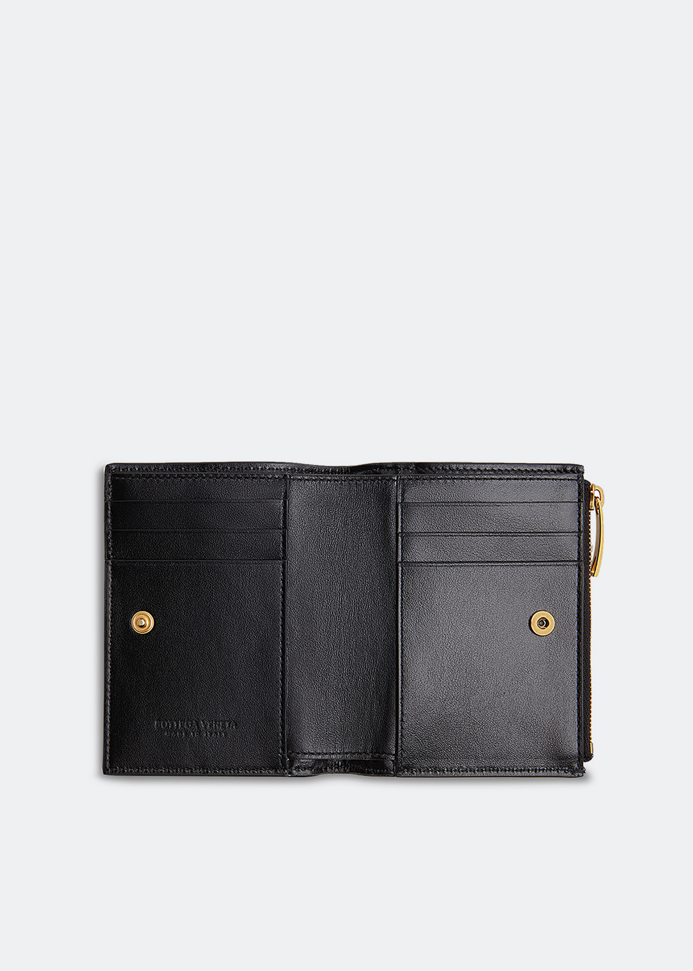 

Bi-Fold mini zip wallet, Black