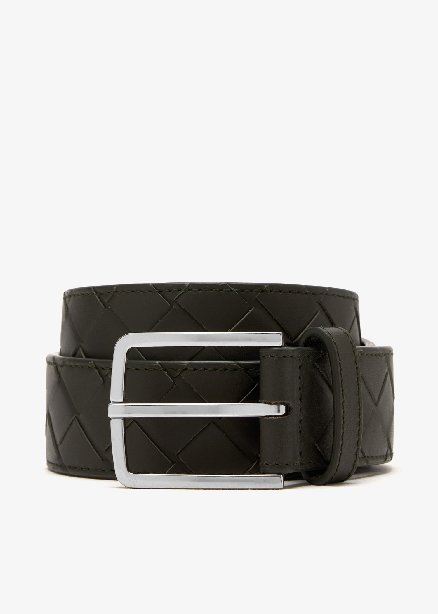 

Intrecciato reversible belt, Grey