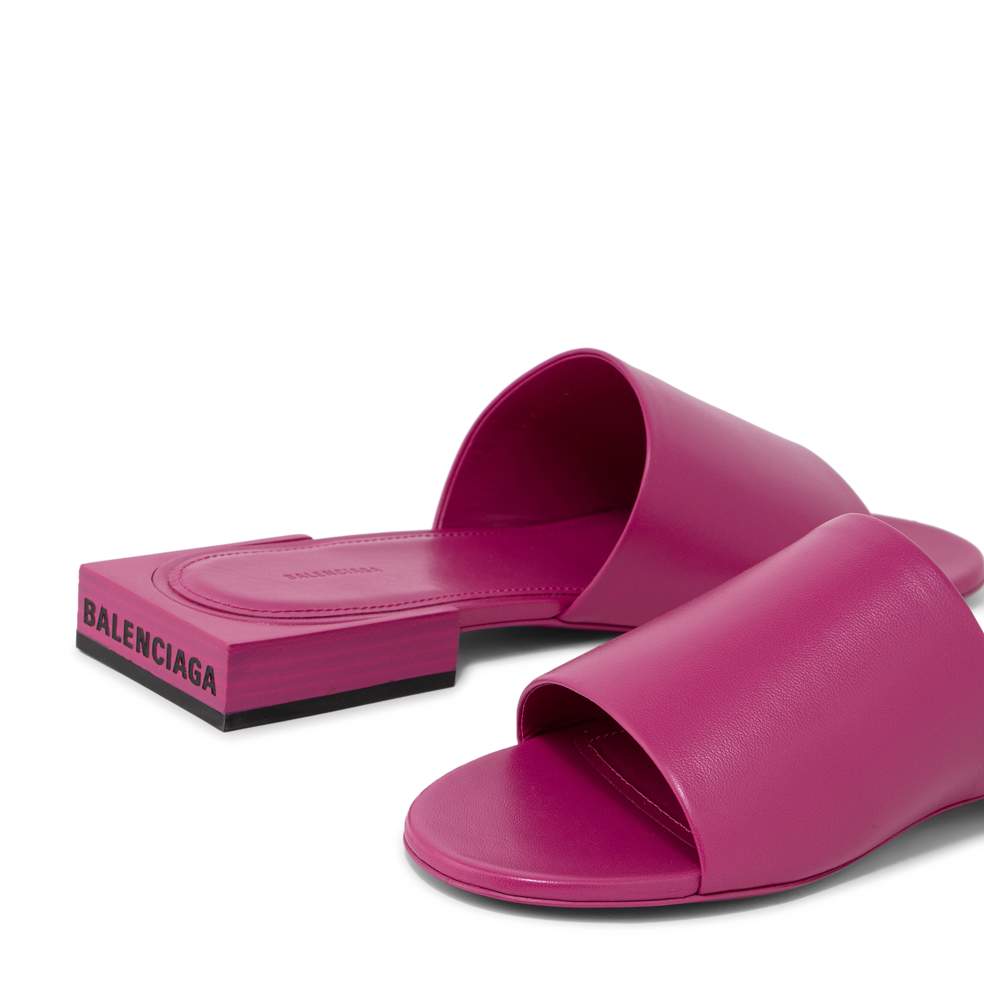 

Box mules, Pink