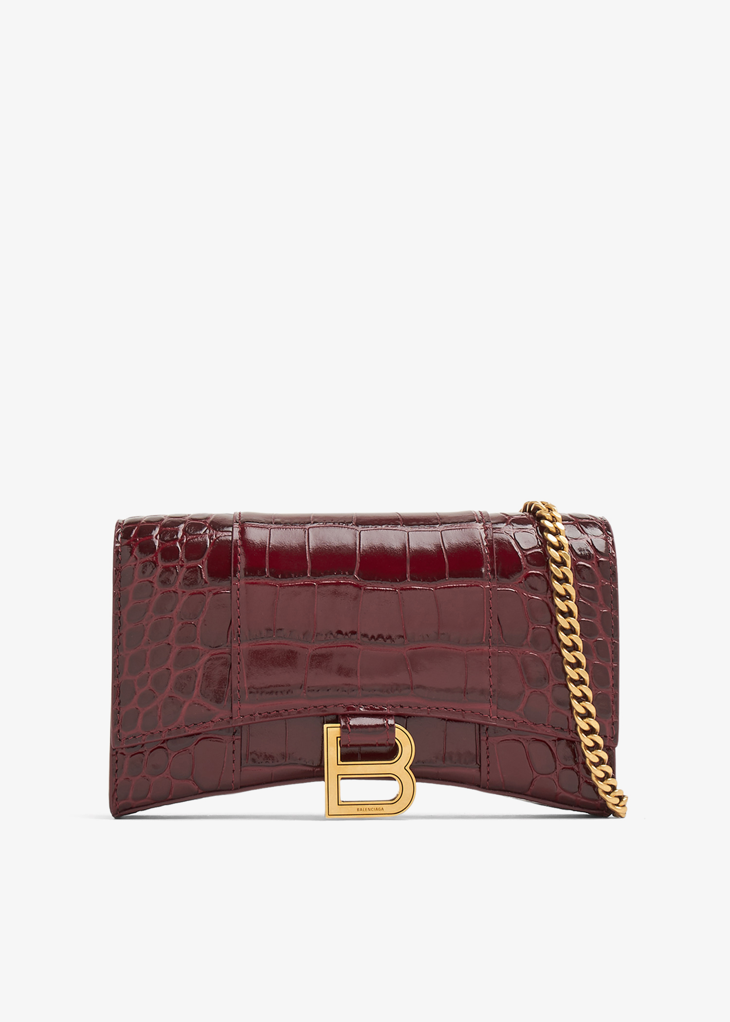 

Hourglass chain wallet, Burgundy