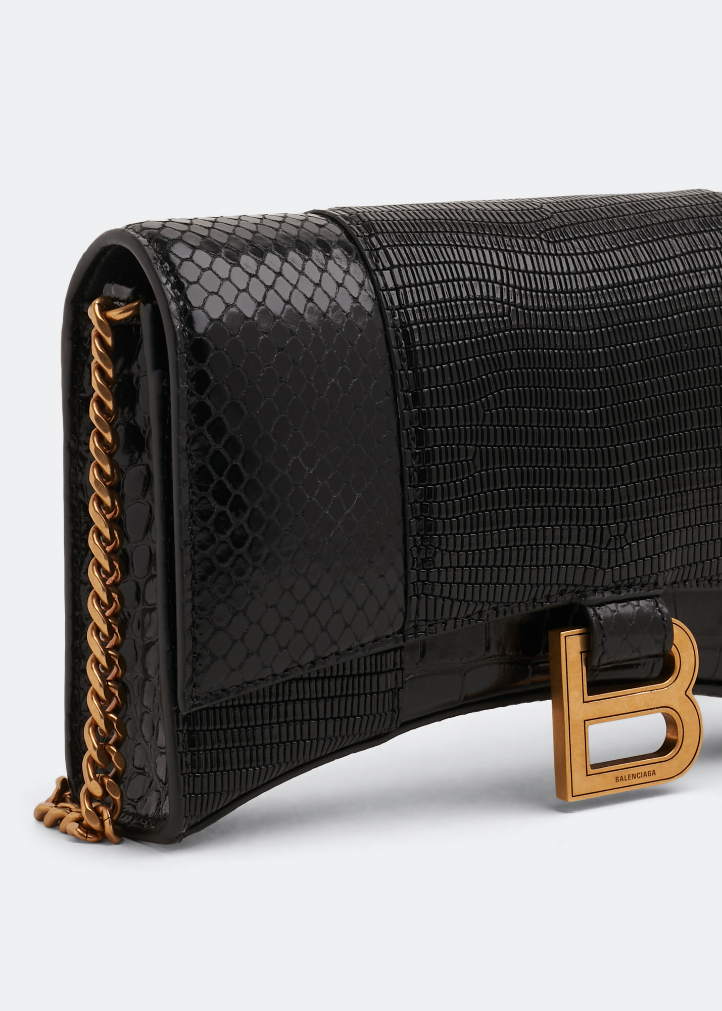 

Hourglass chain wallet, Black