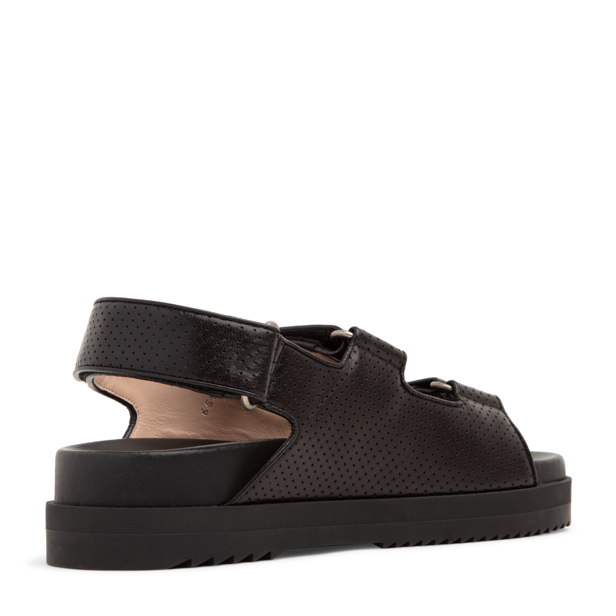 

Double G leather sandals, Black