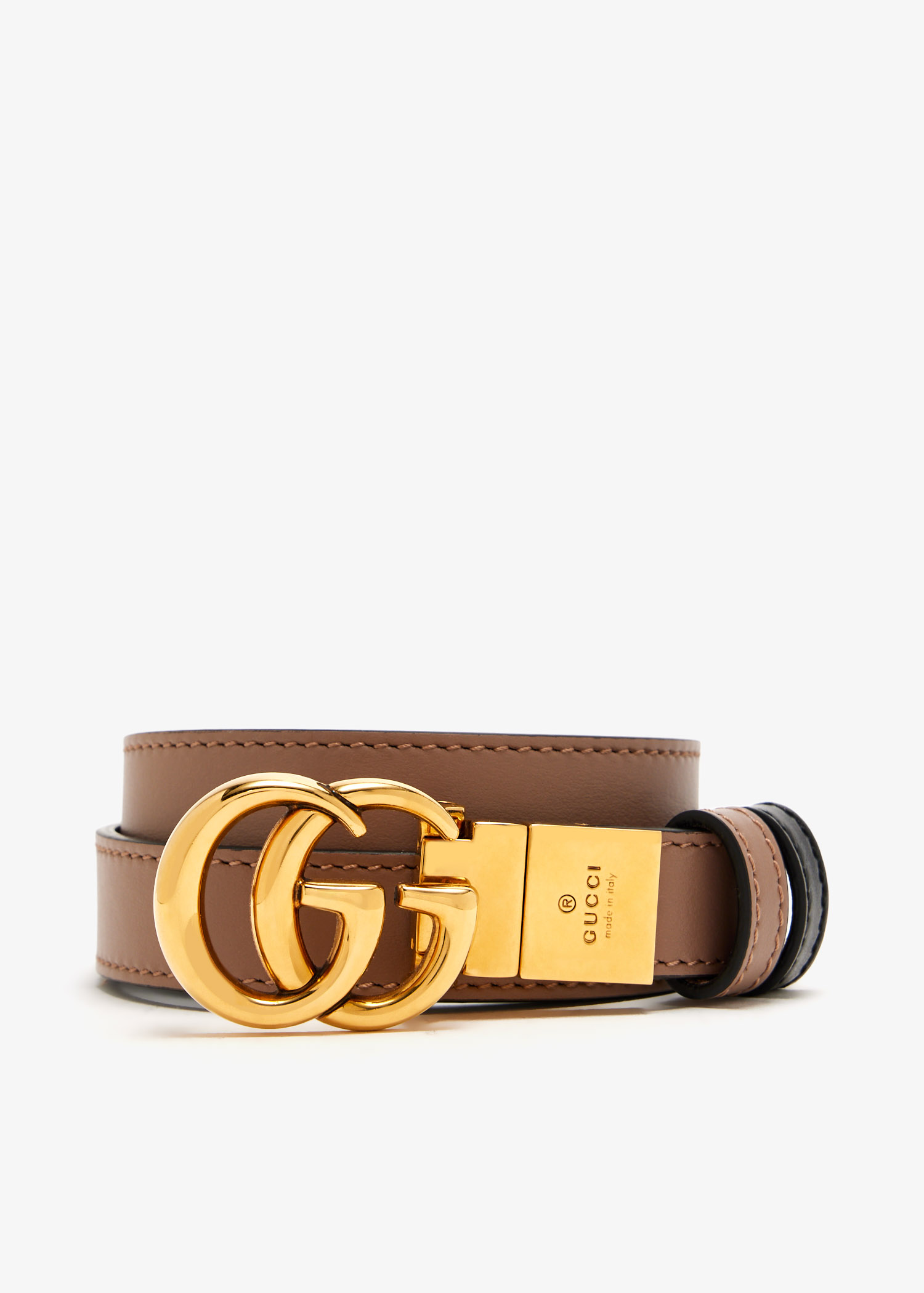 

GG Marmont reversible thin belt, Pink