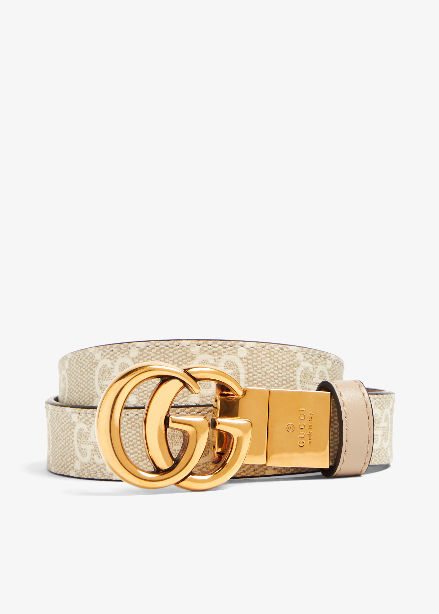 

GG Marmont reversible belt, Beige