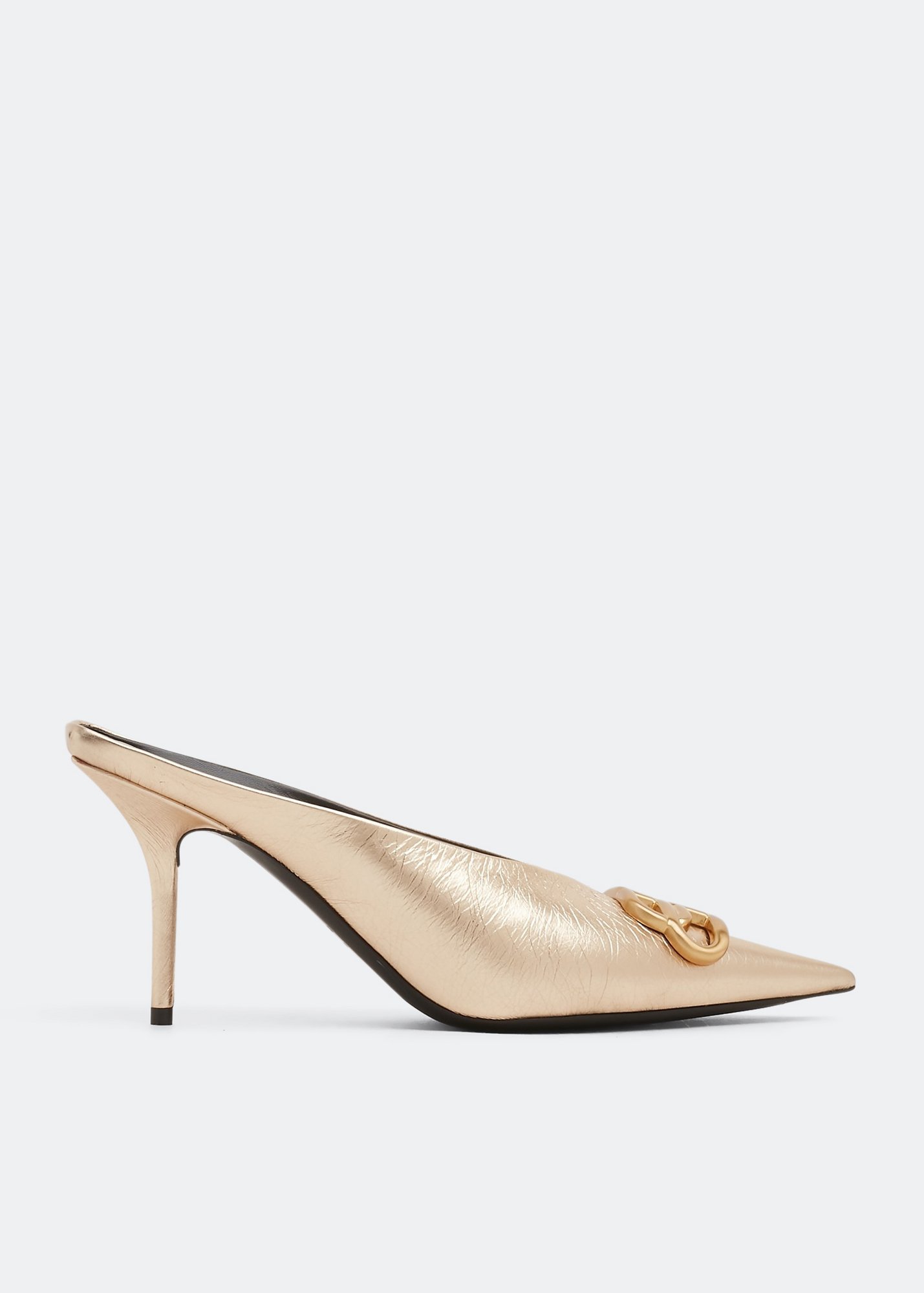 

BB Square knife mules, Gold