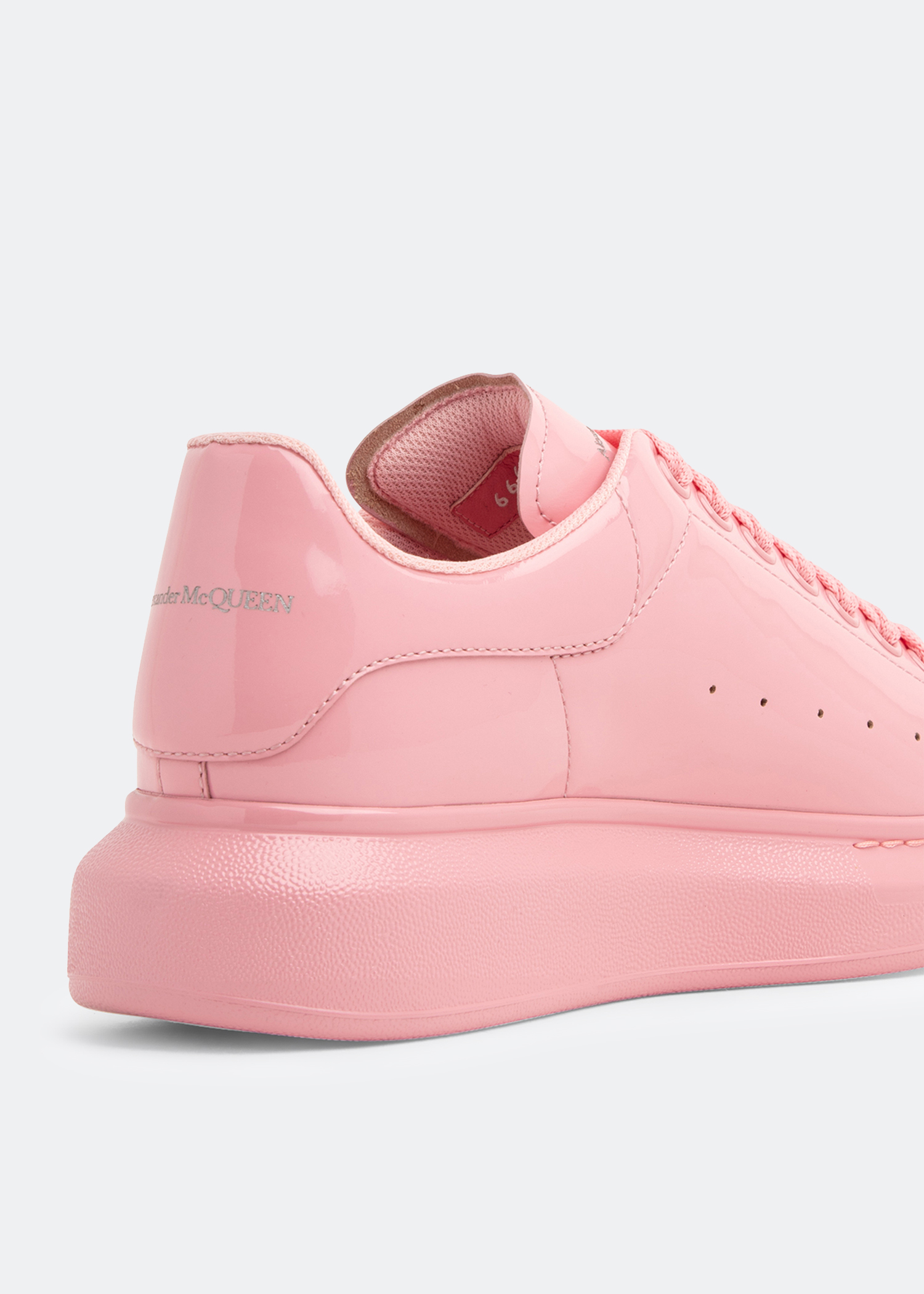

Oversized leather sneakers, Pink