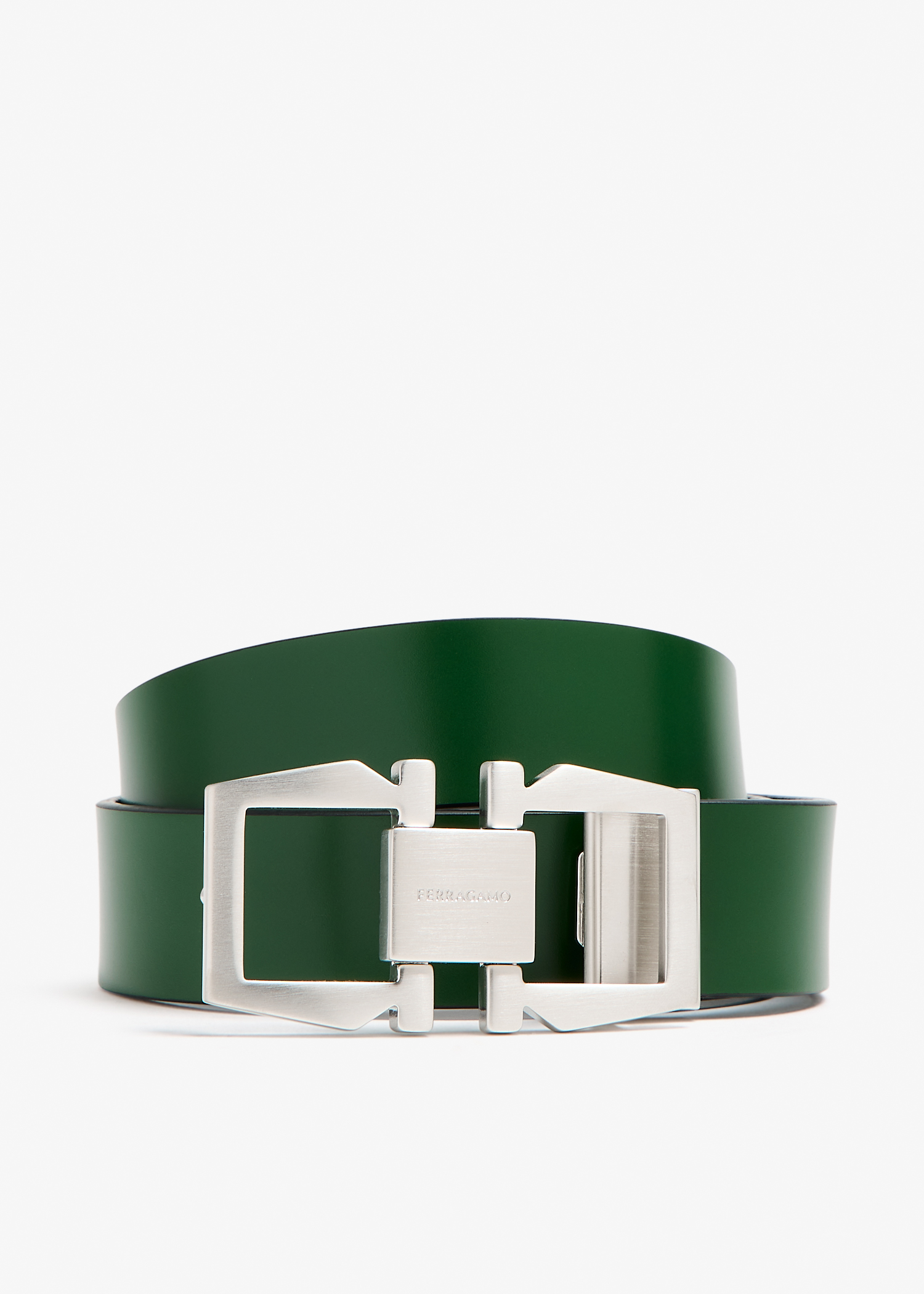 

Reversible Gancini belt, Green