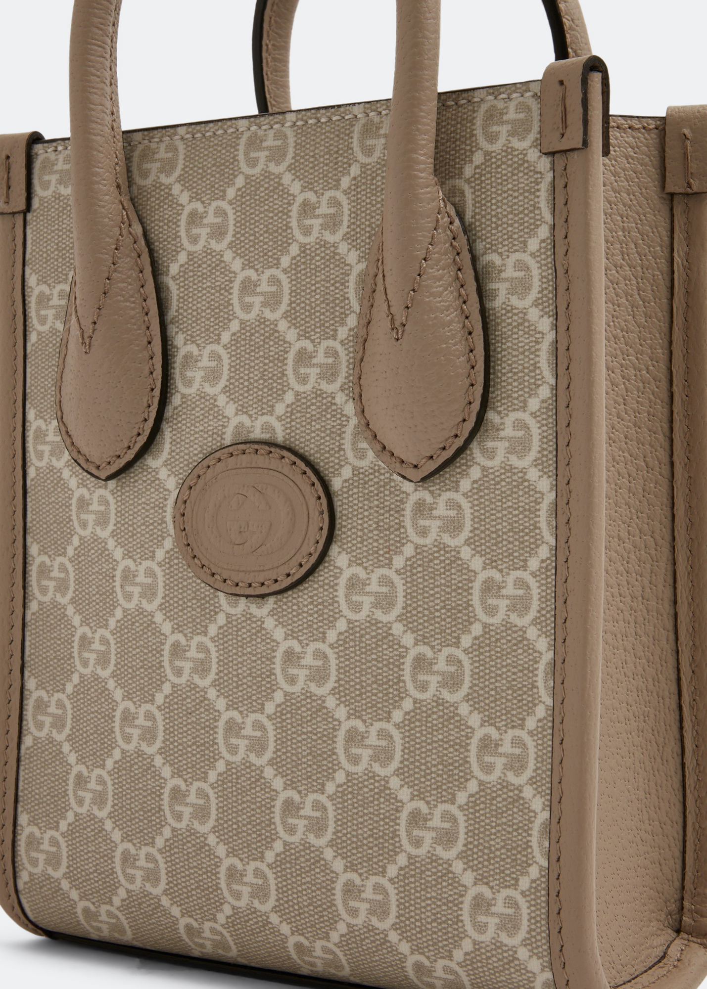 

Interlocking G mini tote bag, Beige