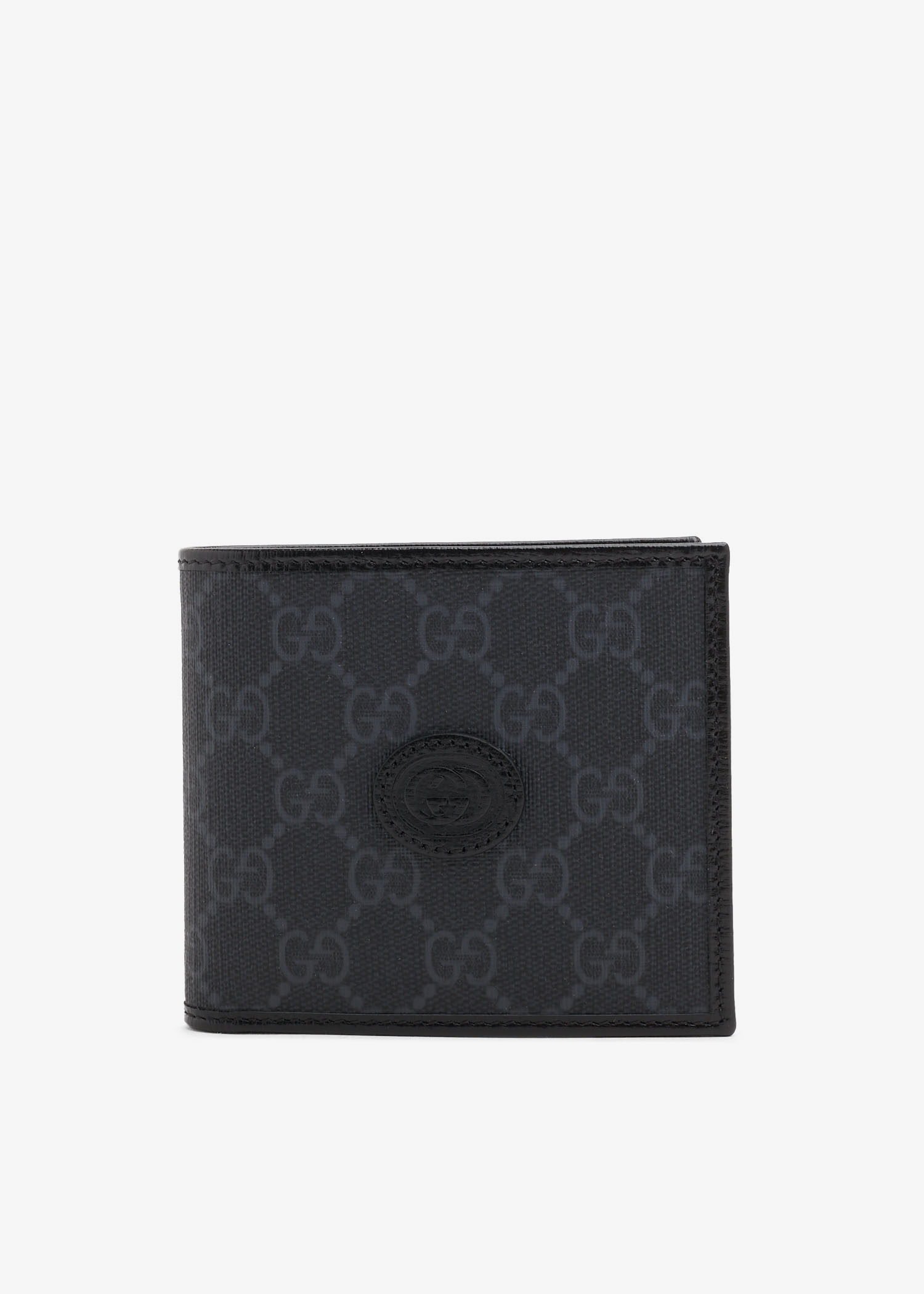 

Interlocking G coin wallet, Black