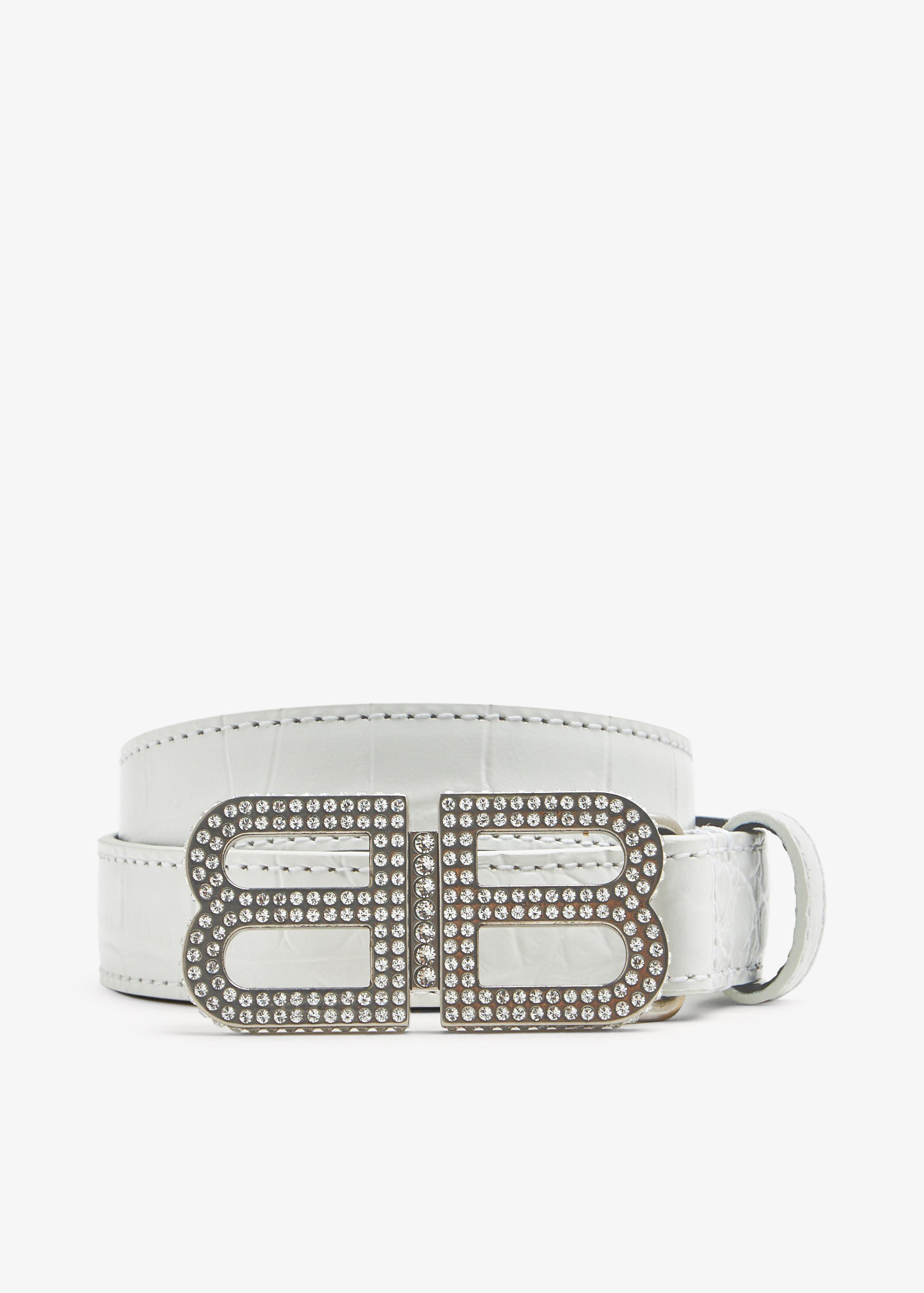 

BB Hourglass thin belt, White