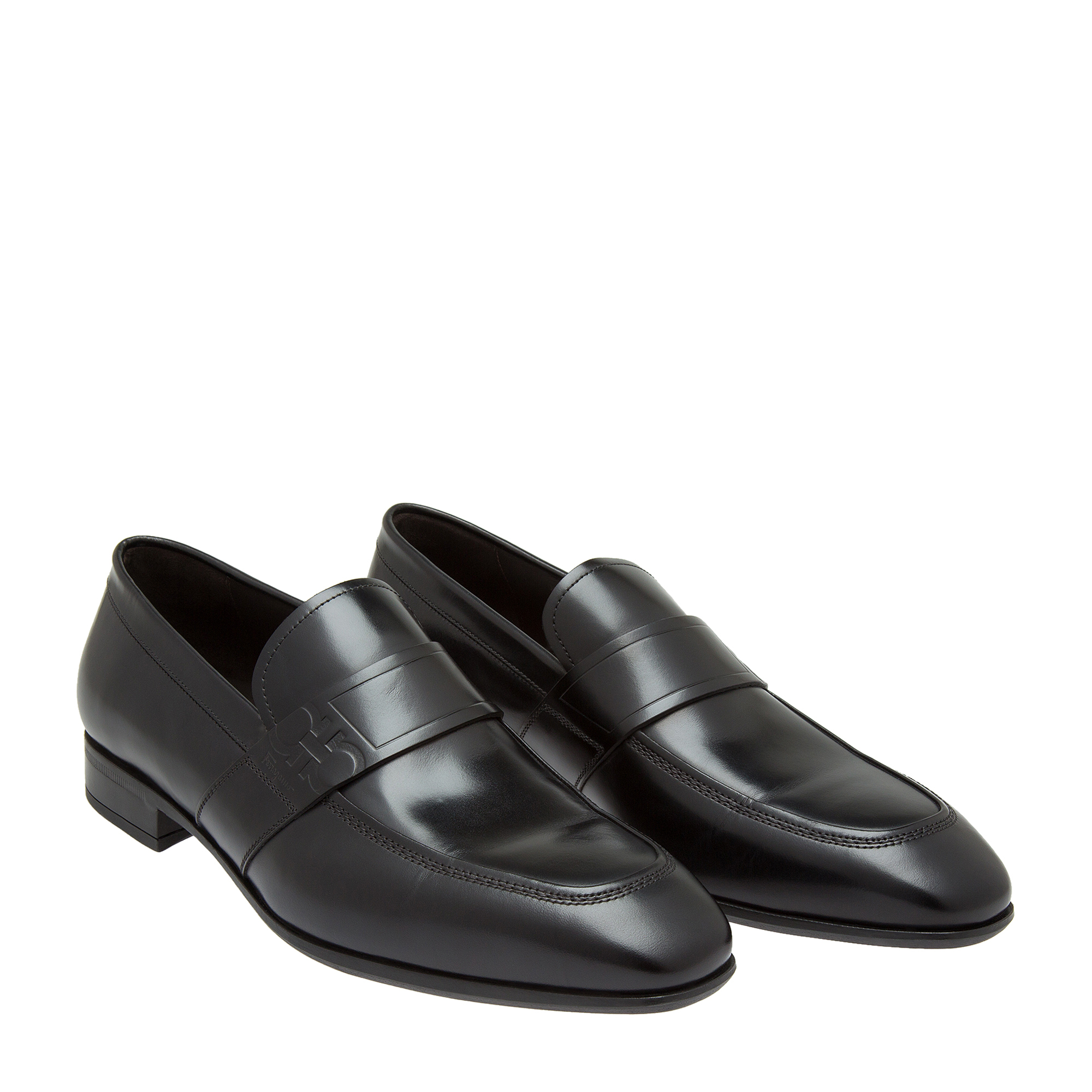 

Penny leather loafers, Black