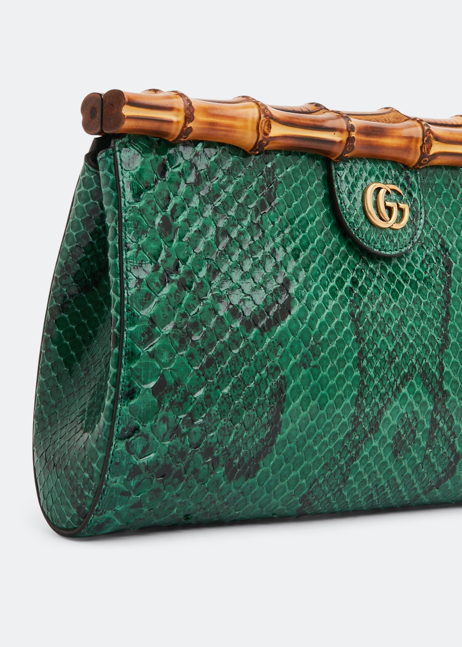 

Diana python clutch, Green