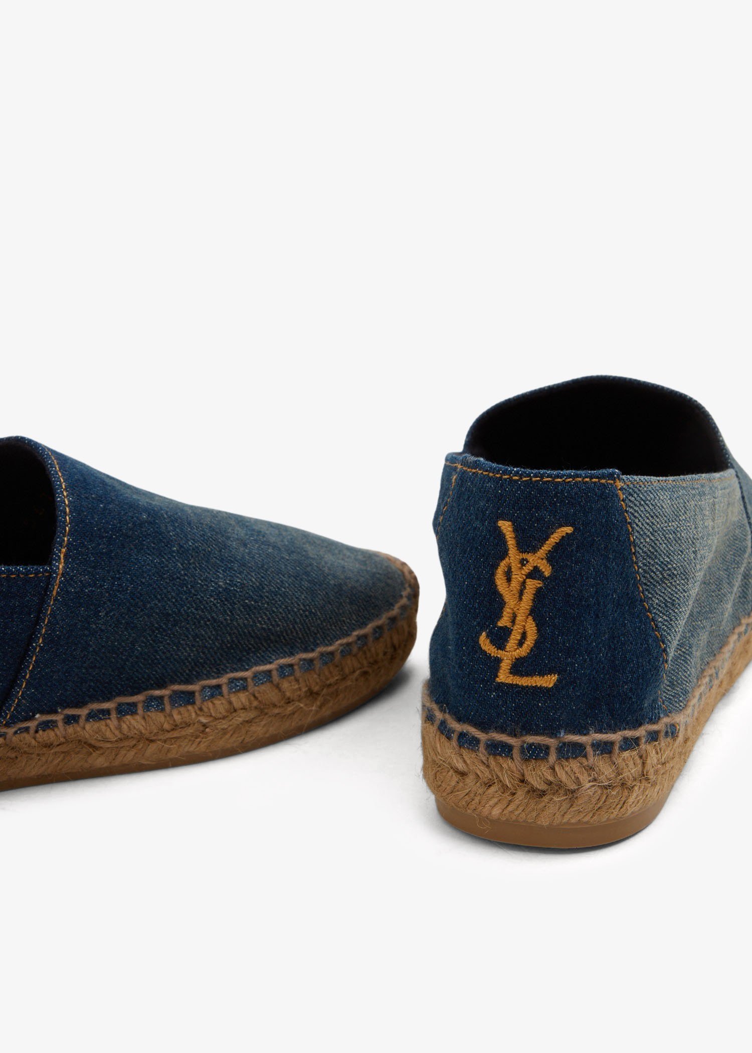 

Denim embroidered espadrilles, Blue