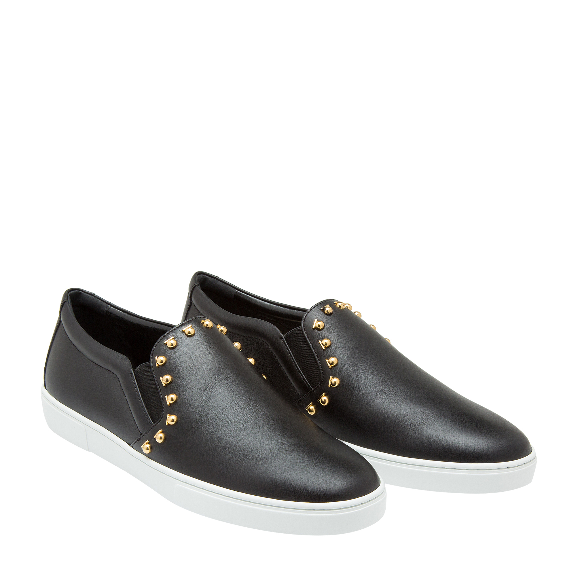 

Studded slip-on sneakers, Black