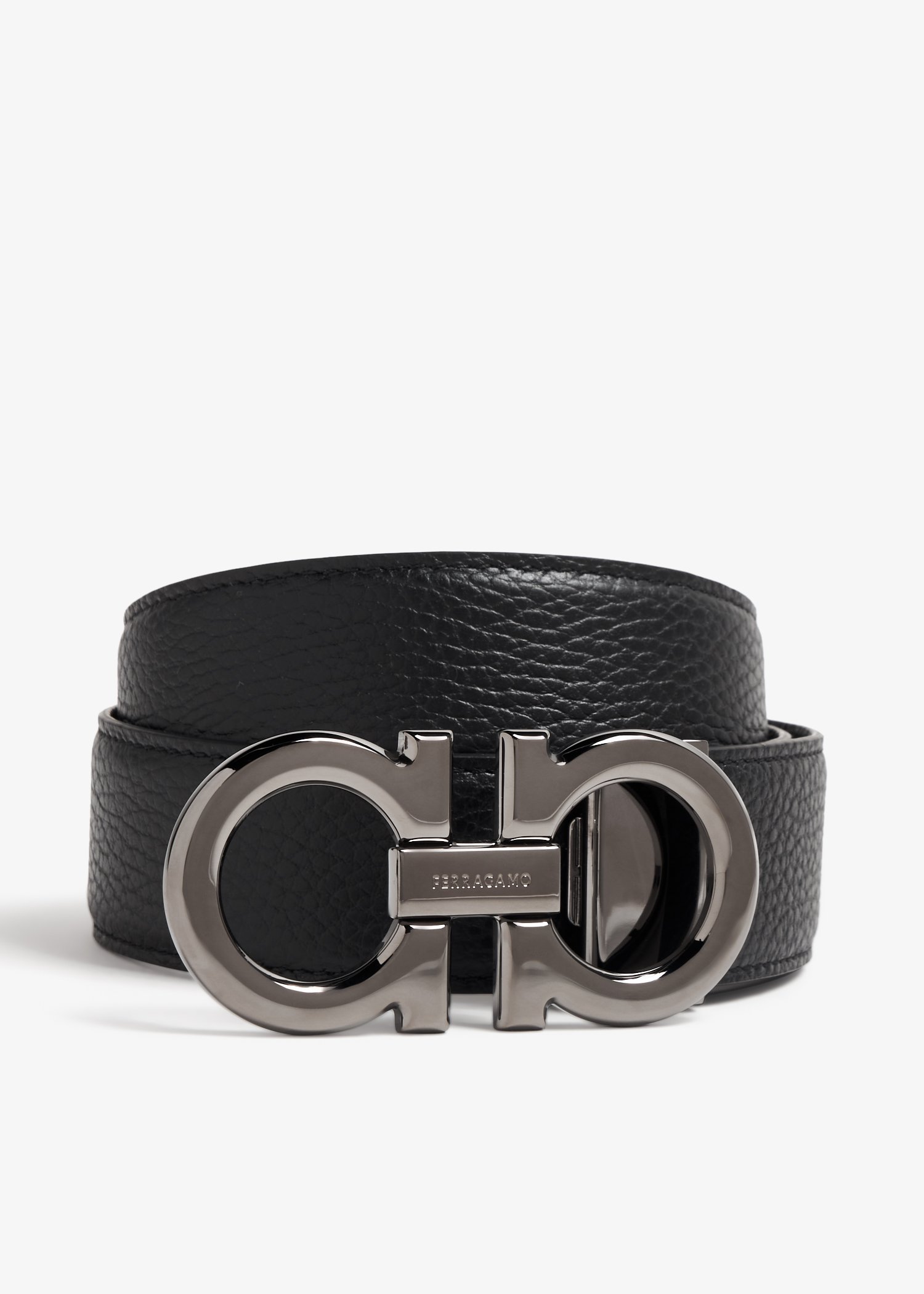 

Reversible Gancini belt, Black