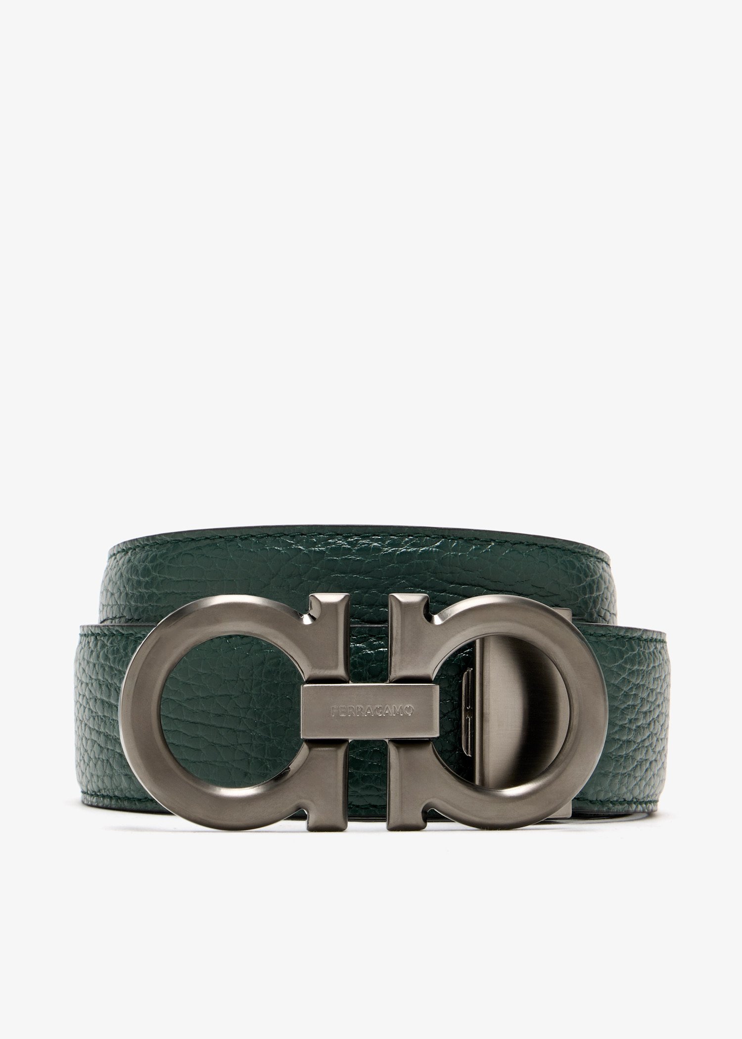 

Reversible Gancini belt, Green