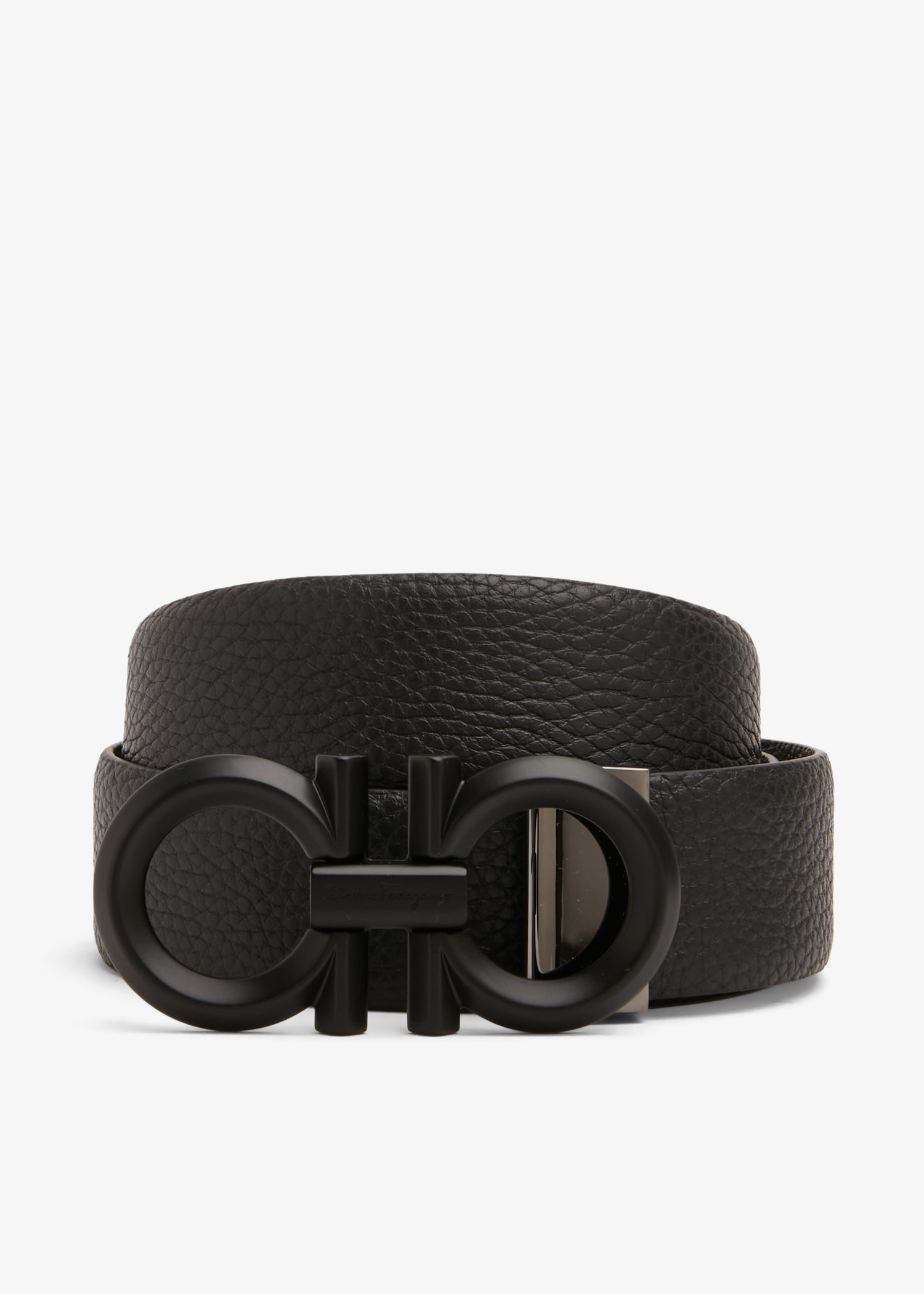 

Reversible Gancini belt, Black