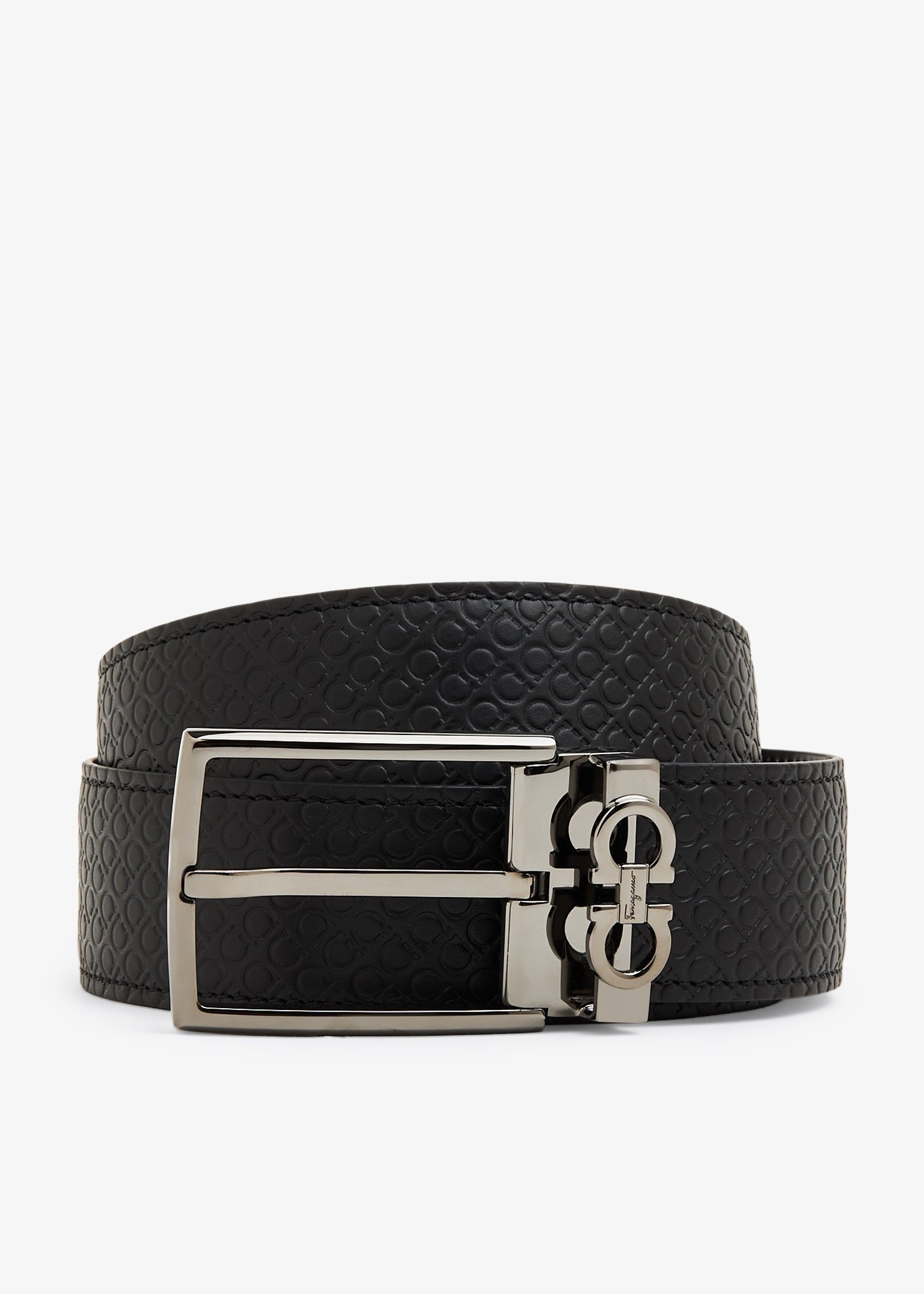 

Reversible Gancini belt, Black