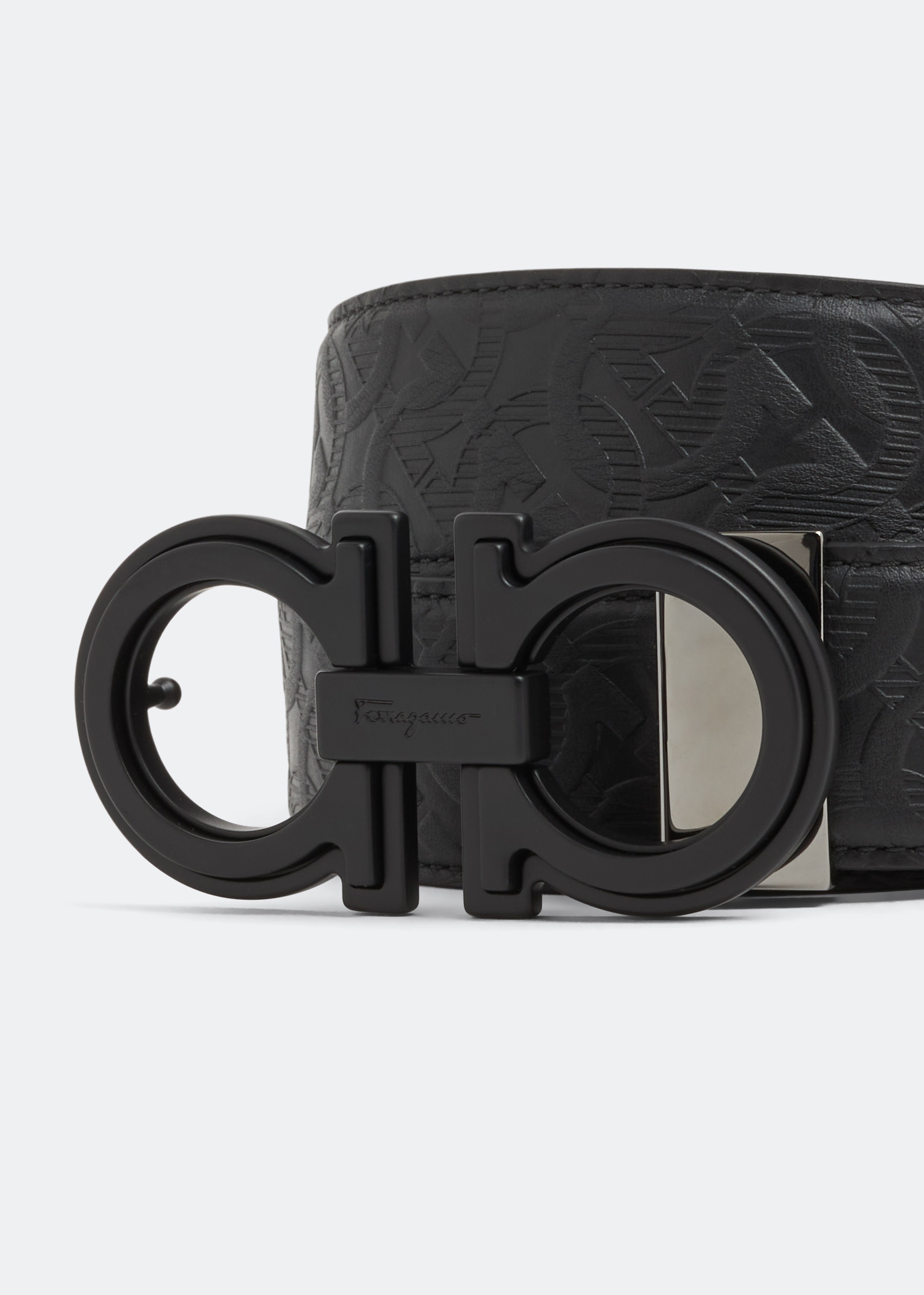 

Reversible Gancini belt, Black