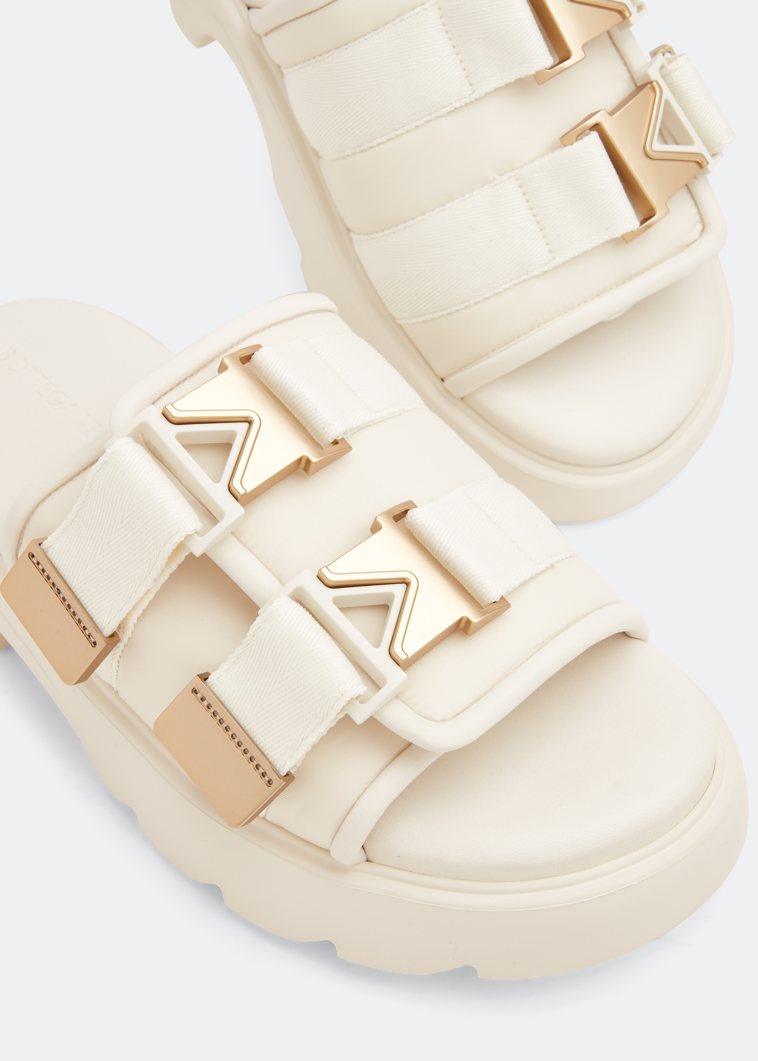 

Flash slide sandals, White